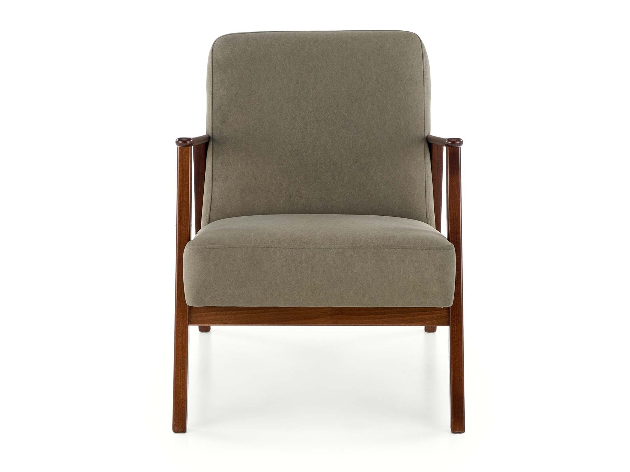 Sessel Houston 2116 (Dunkelgrün + Walnussholzoptik)