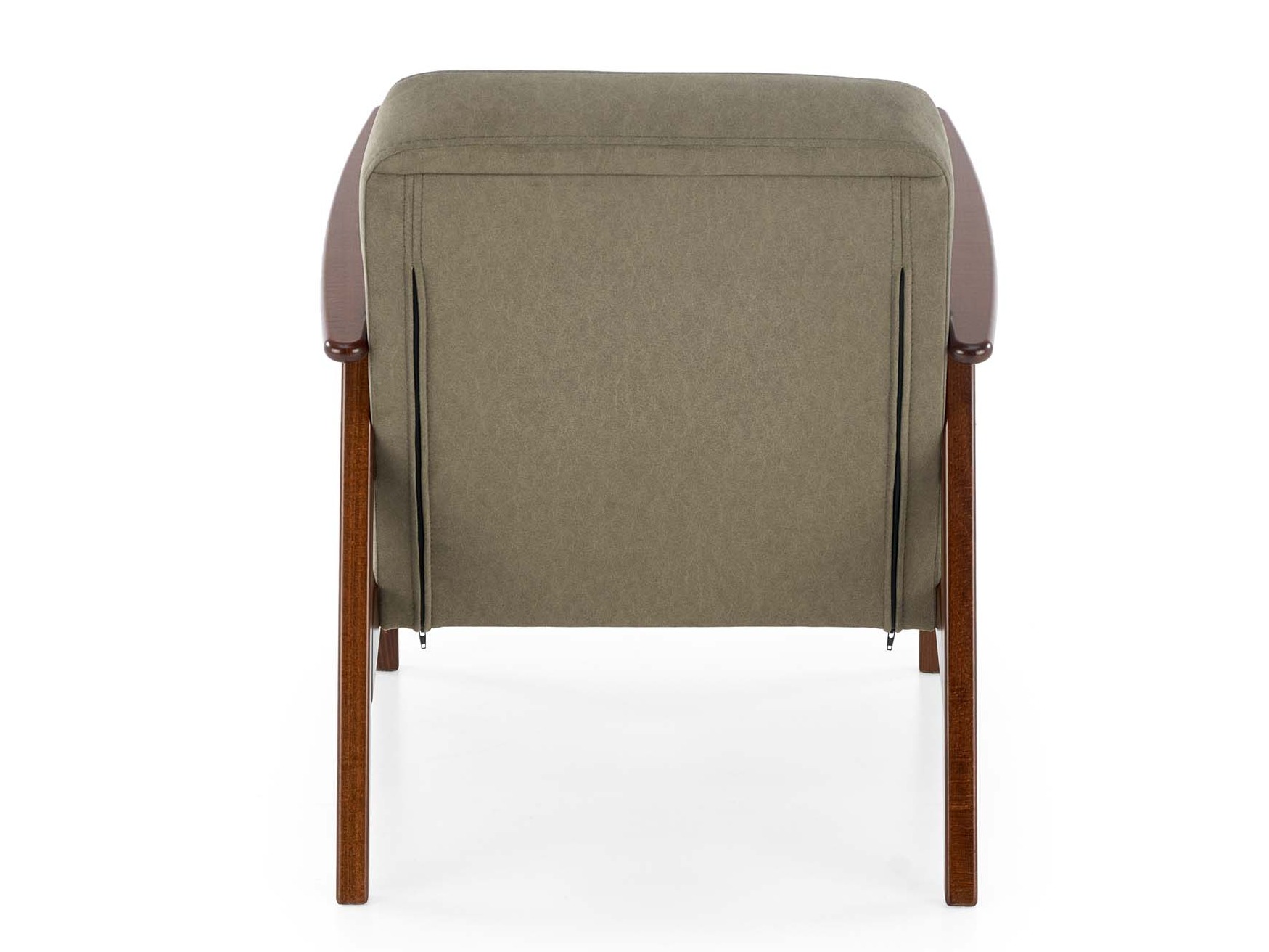 Sessel Houston 2116 (Dunkelgrün + Walnussholzoptik)