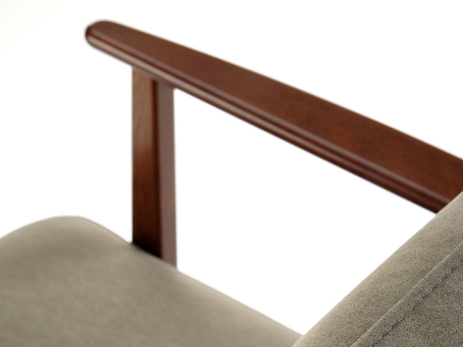 Sessel Houston 2116 (Dunkelgrün + Walnussholzoptik)