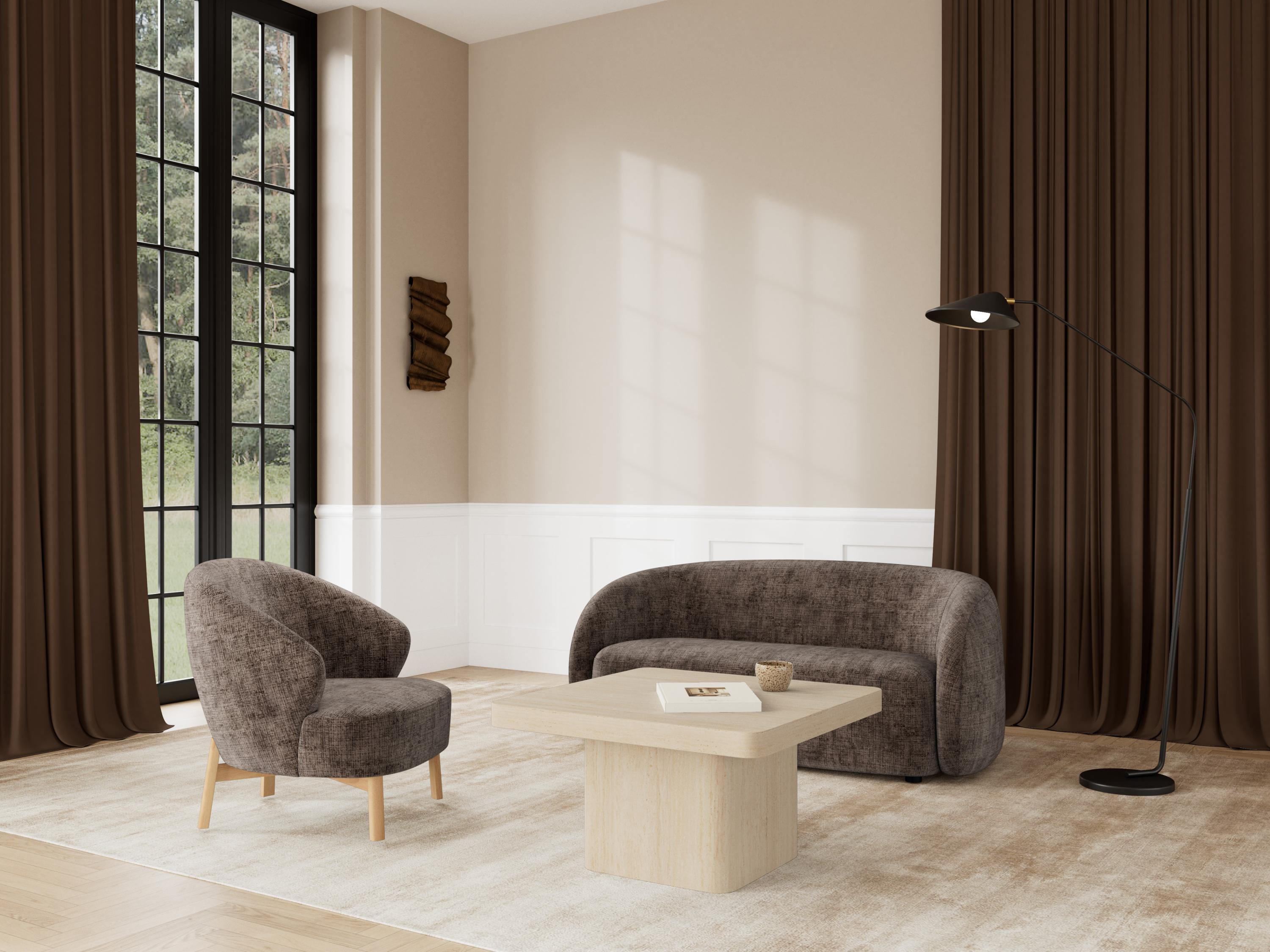 Sessel Norsica 1064 (Dunkelbraun + Eichenholzoptik)