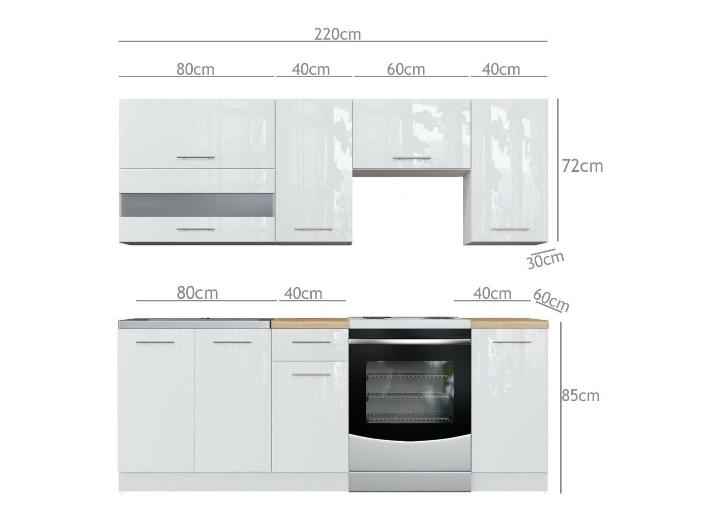 Modulares Küchenset Tiffa Mix 104