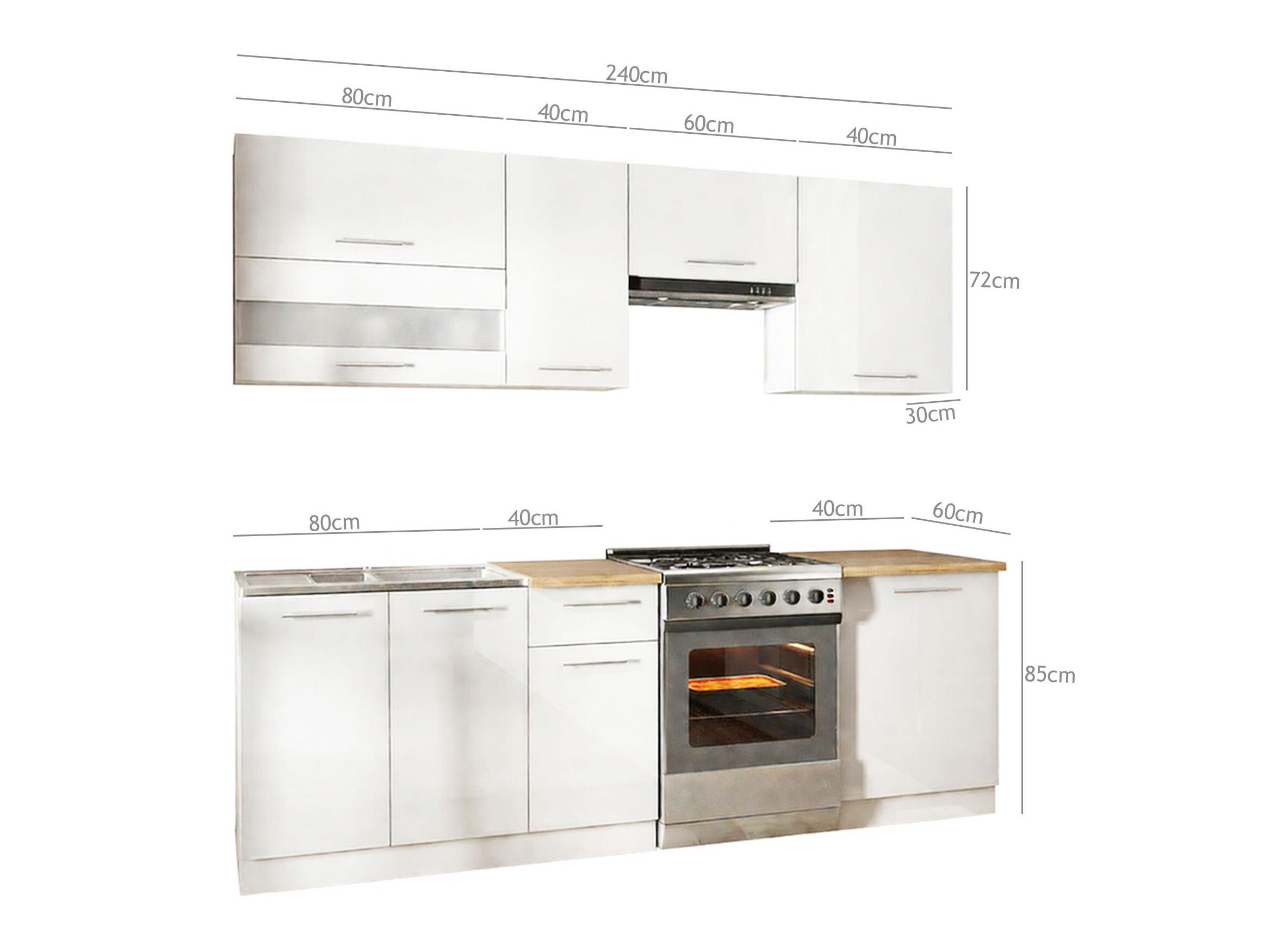 Modulares Küchenset Tiffa Mix 106
