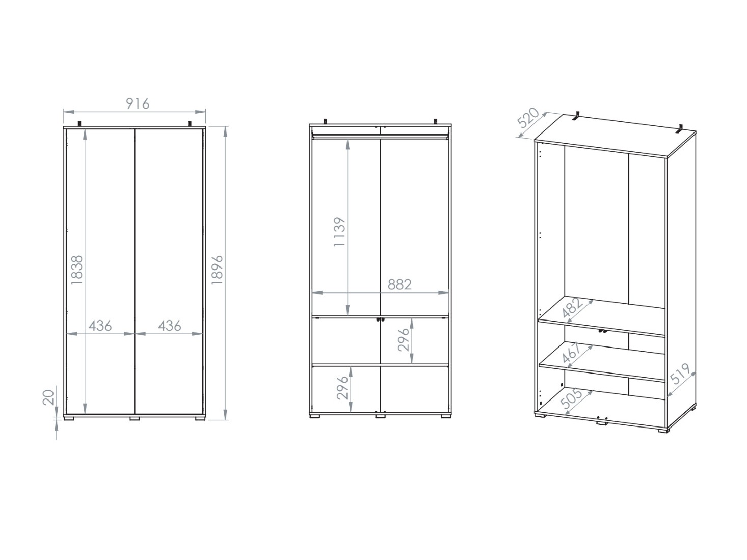 Kleiderschrank Morsero 103
