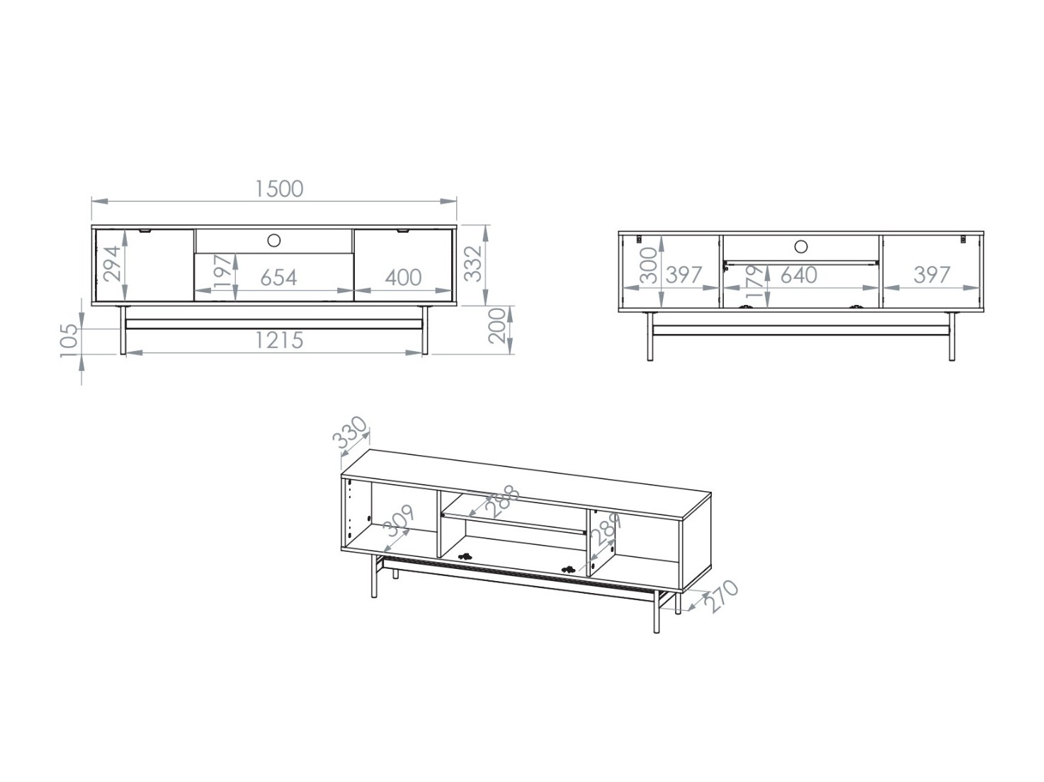TV-Möbel Morsero 108