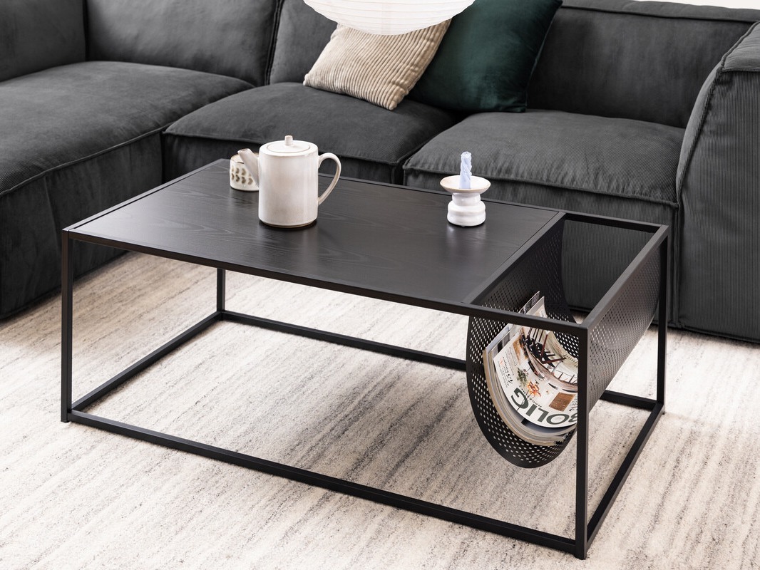 Couchtisch Norsica Sevferi 130 (Esche schwarz + Schwarz)