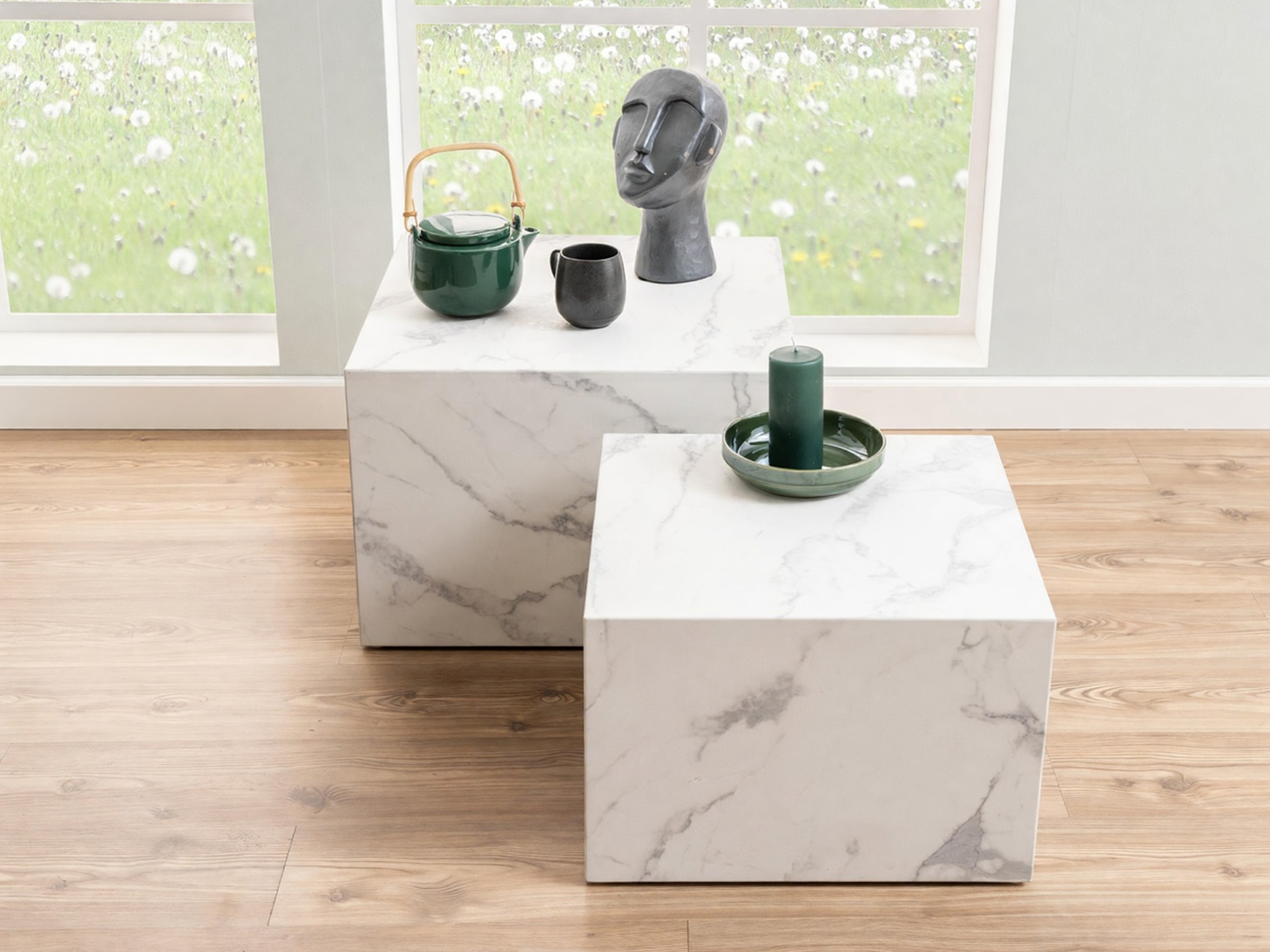 Couchtischset Norsica 603 (Weißer Marmor)