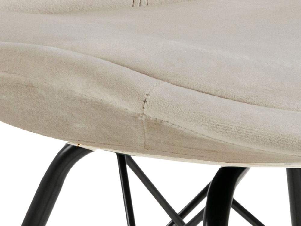 Stuhl Norsica 329 (Cremefarben + Schwarz)
