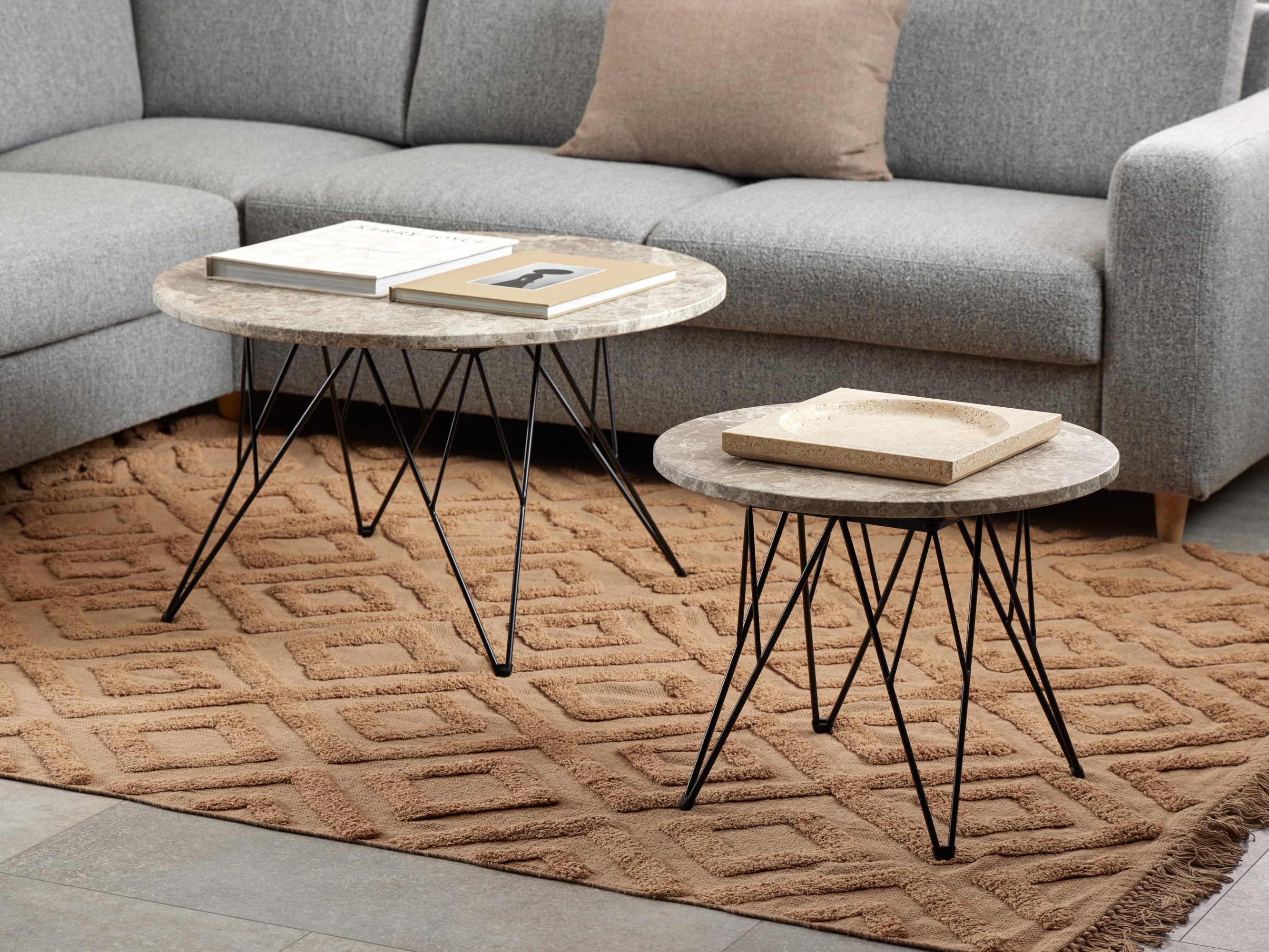 Couchtisch Norsica 819 (Grau + Schwarz)