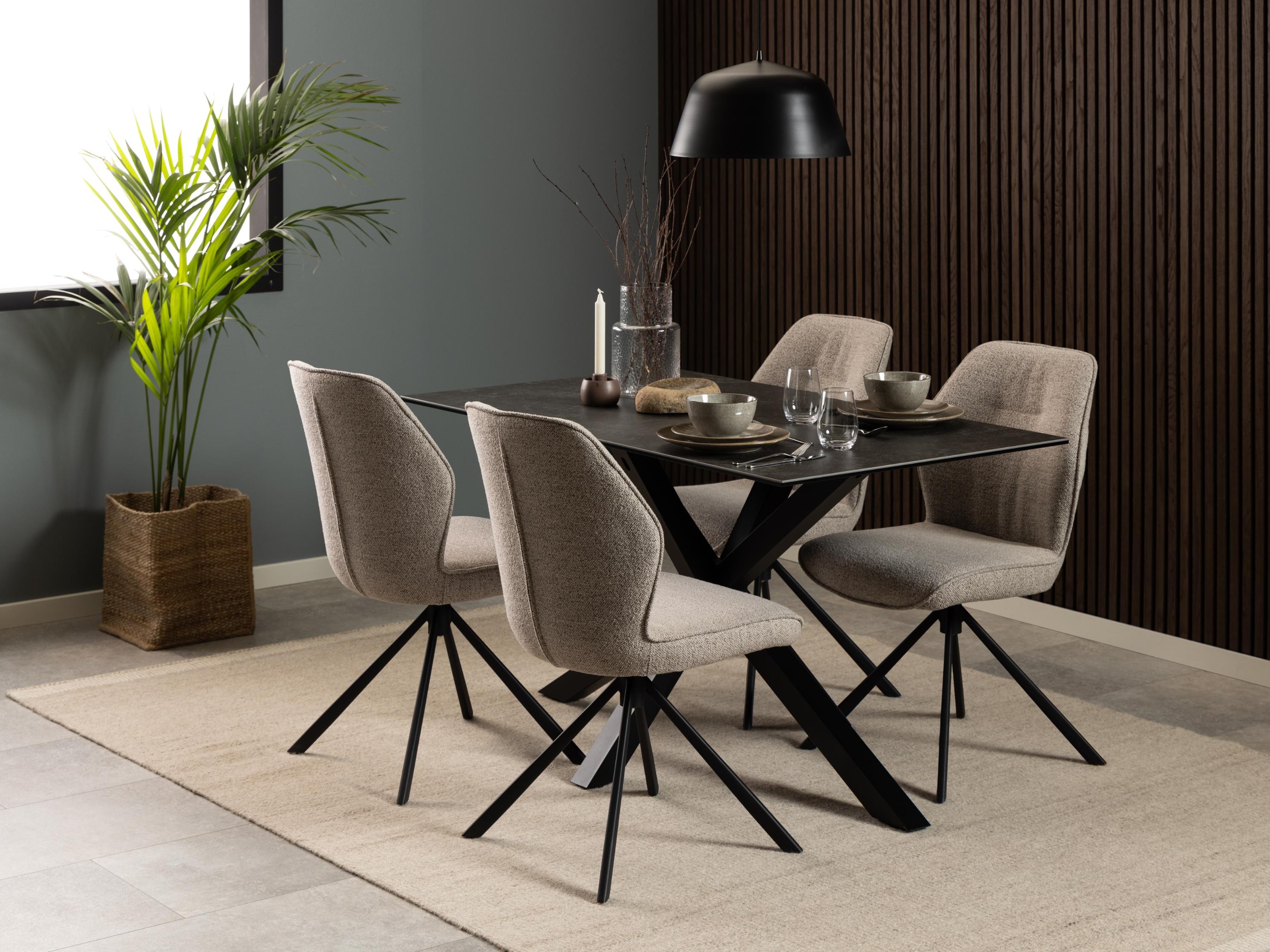Stuhl Norsica 679 (Cremefarben + Schwarz)