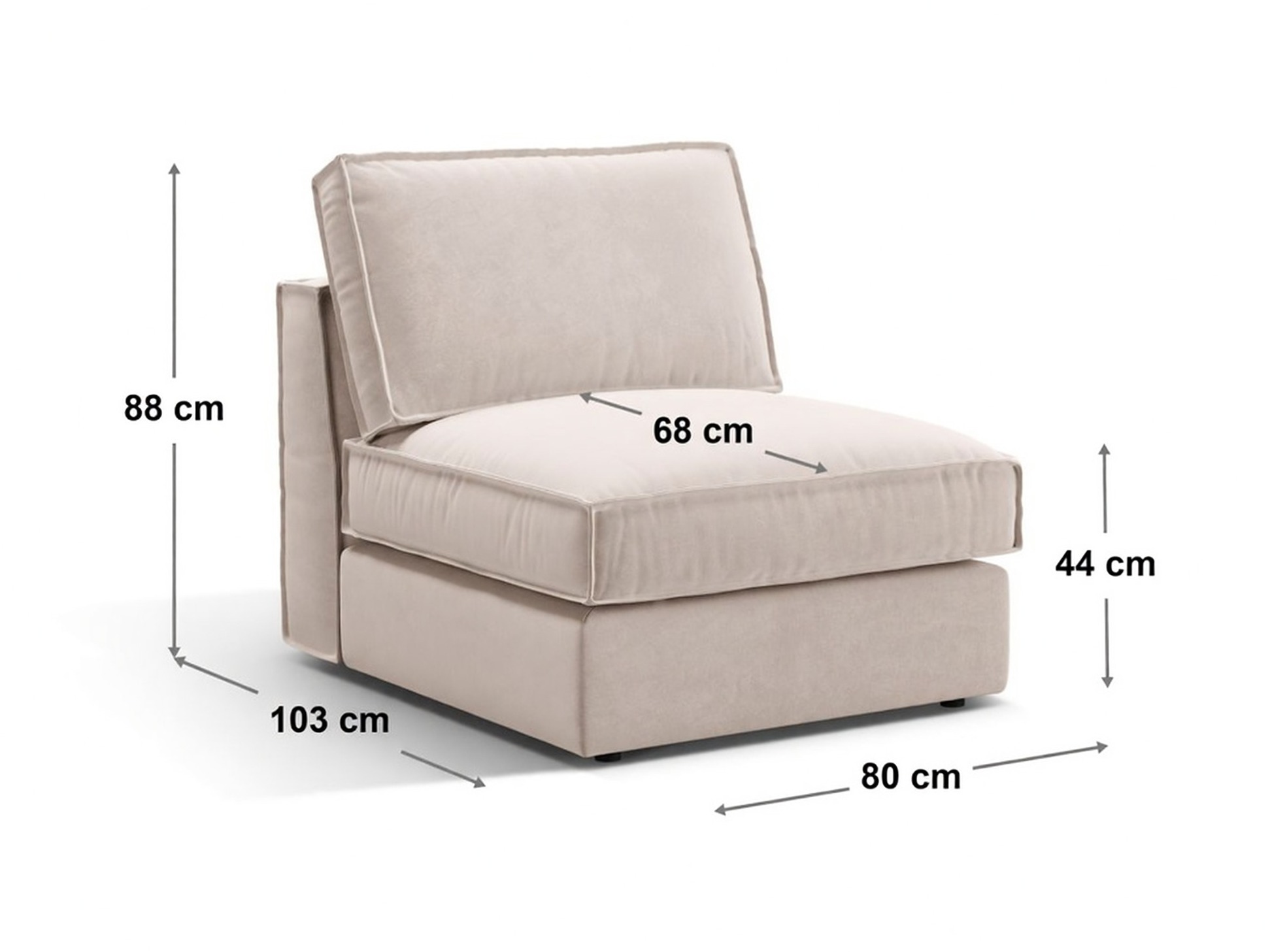 Modularer Sessel Dalodei 100 (Babel Black)