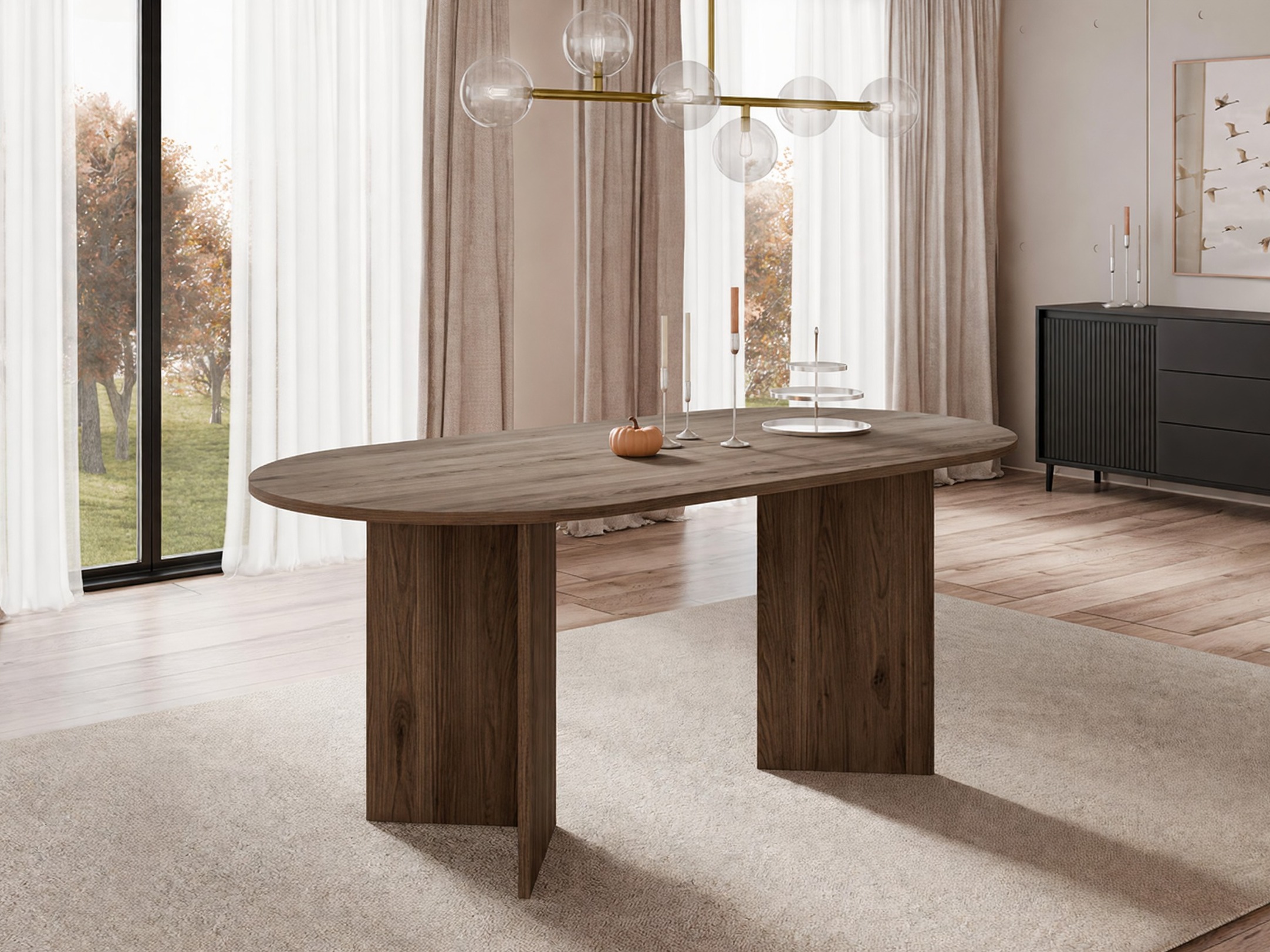 Tisch Comfivo Fungus (Walnussholzoptik)