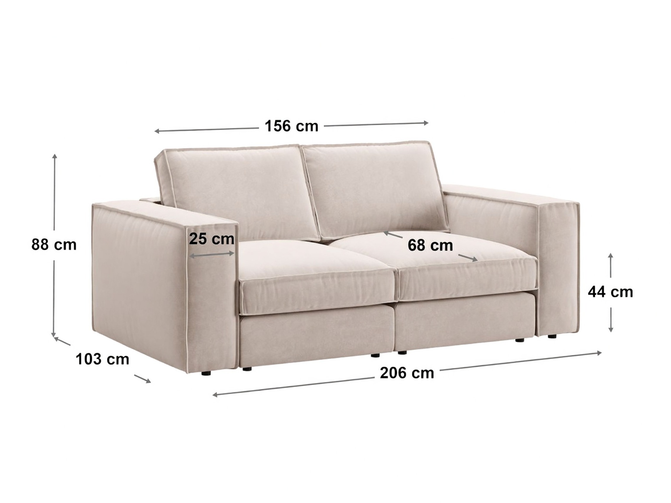 Modulares Sofa Dalodei 107 (Salvador 17)
