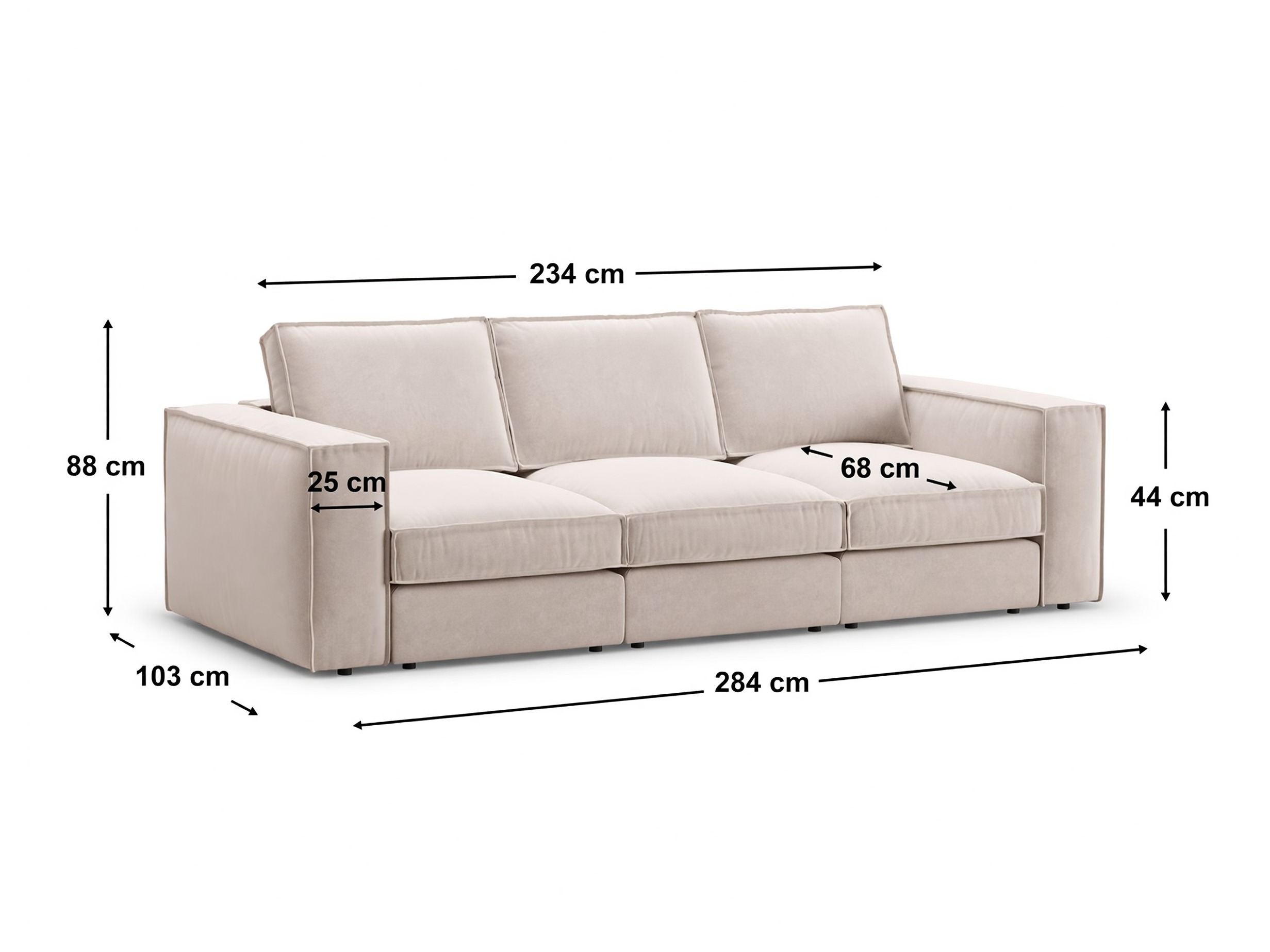 Modulares Sofa Dalodei 109 (Babel Sand)