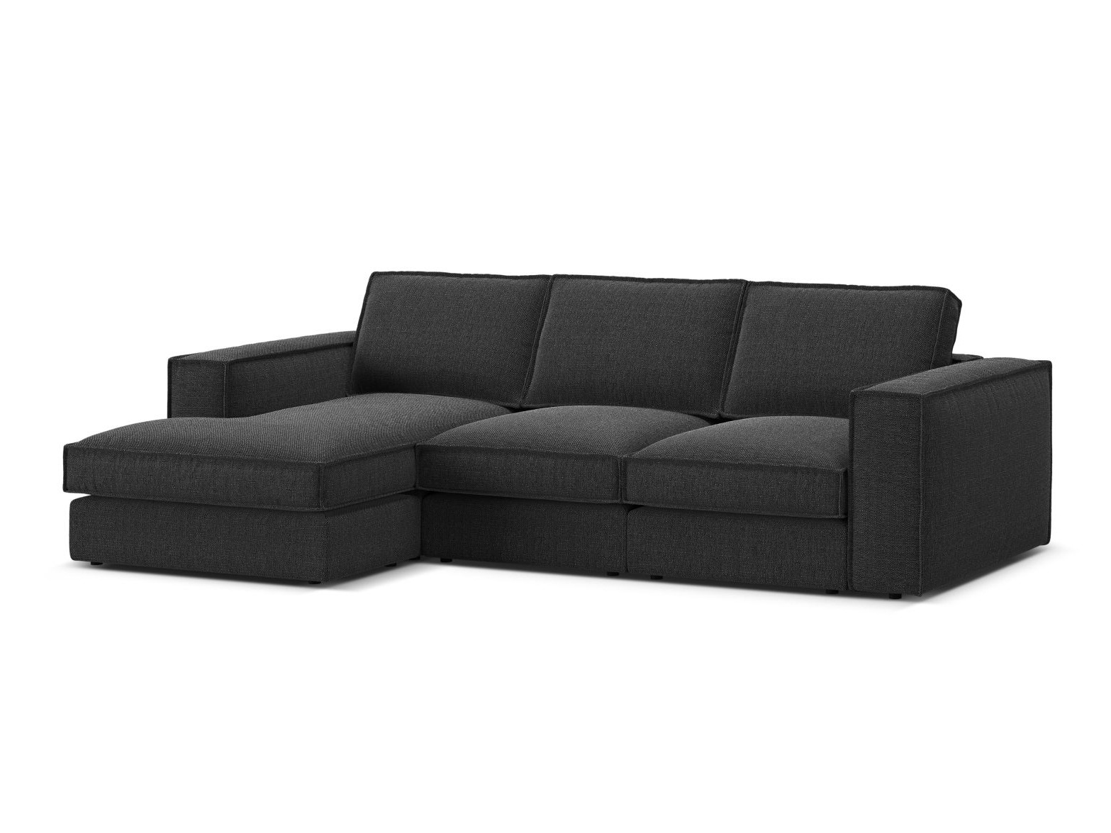 Modulares Ecksofa Dalodei 110 (Babel Black)