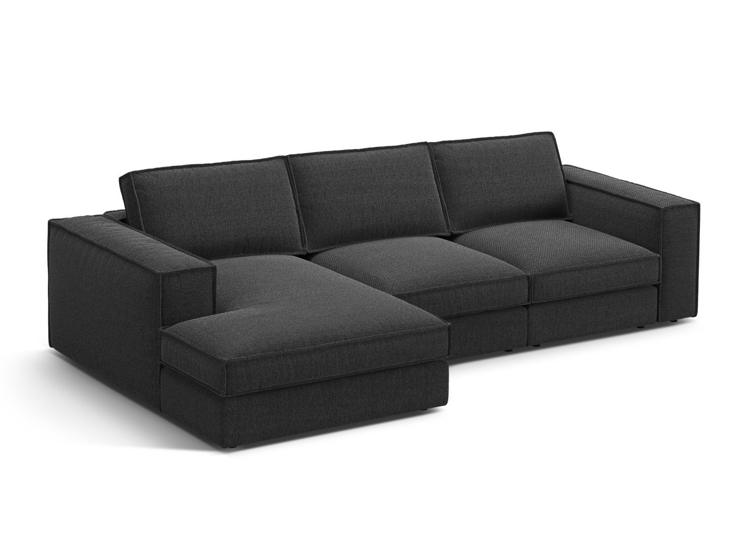 Modulares Ecksofa Dalodei 110 (Babel Black)