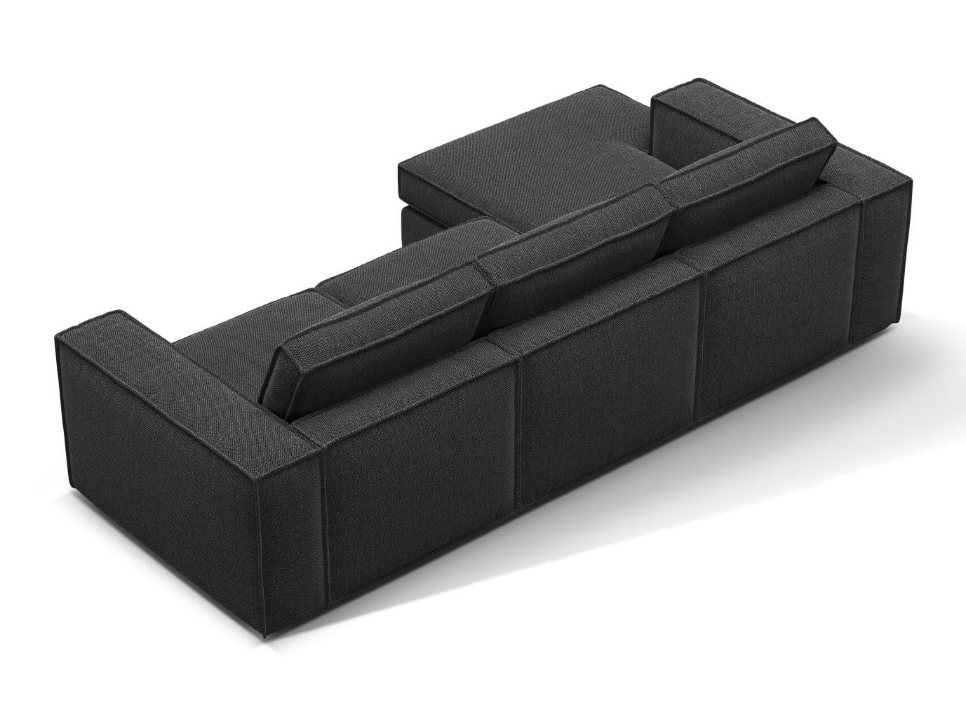 Modulares Ecksofa Dalodei 110 (Babel Black)