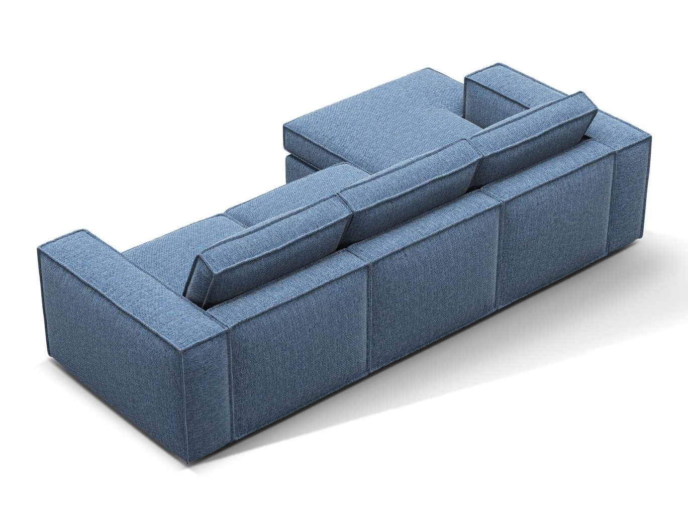 Modulares Ecksofa Dalodei 110 (Babel Blue)