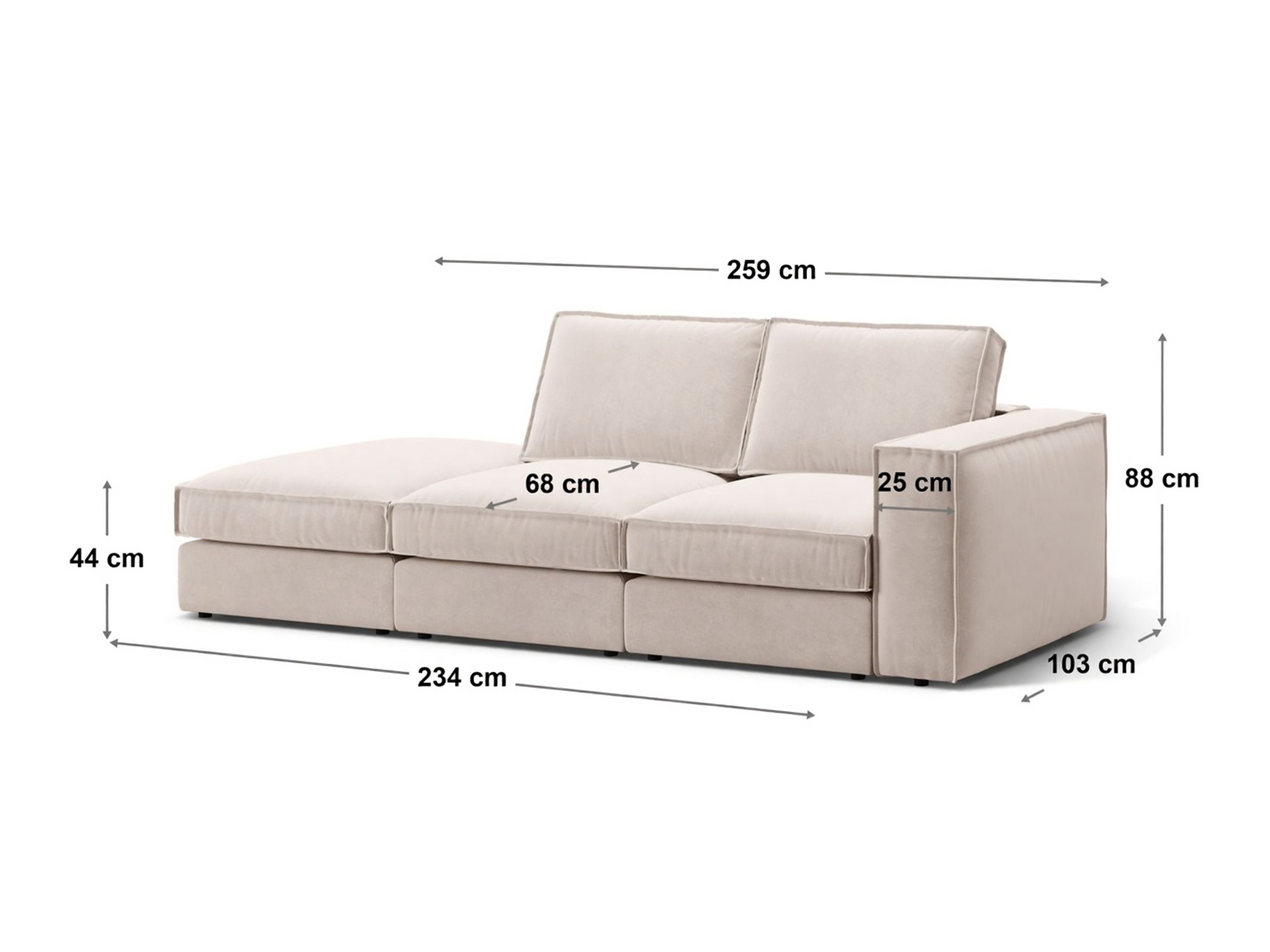 Modulares Sofa Dalodei 112 (Salvador 11)