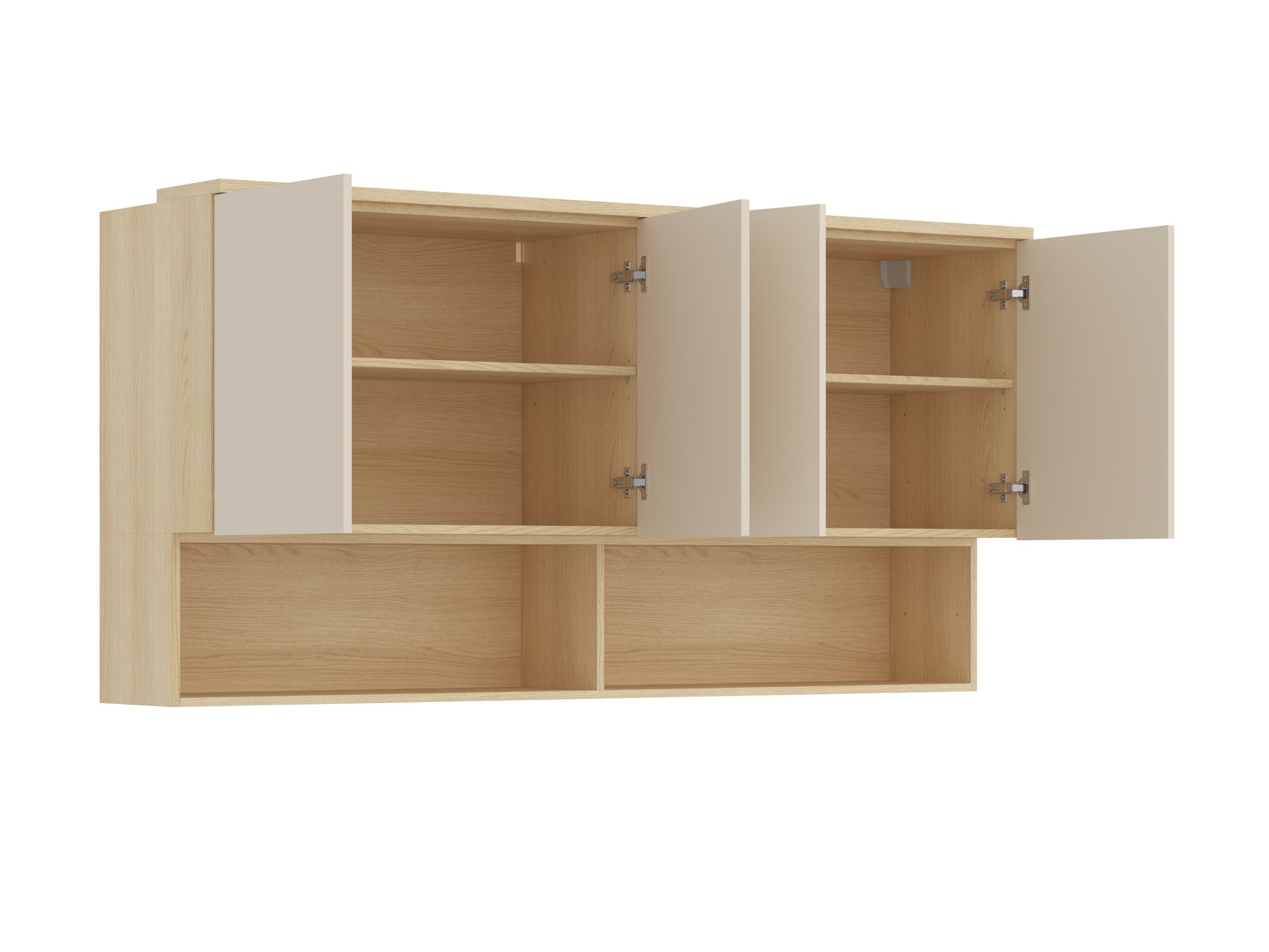 Schlafzimmer-Set Nolcala 124 (Eichenholzoptik + Beige)