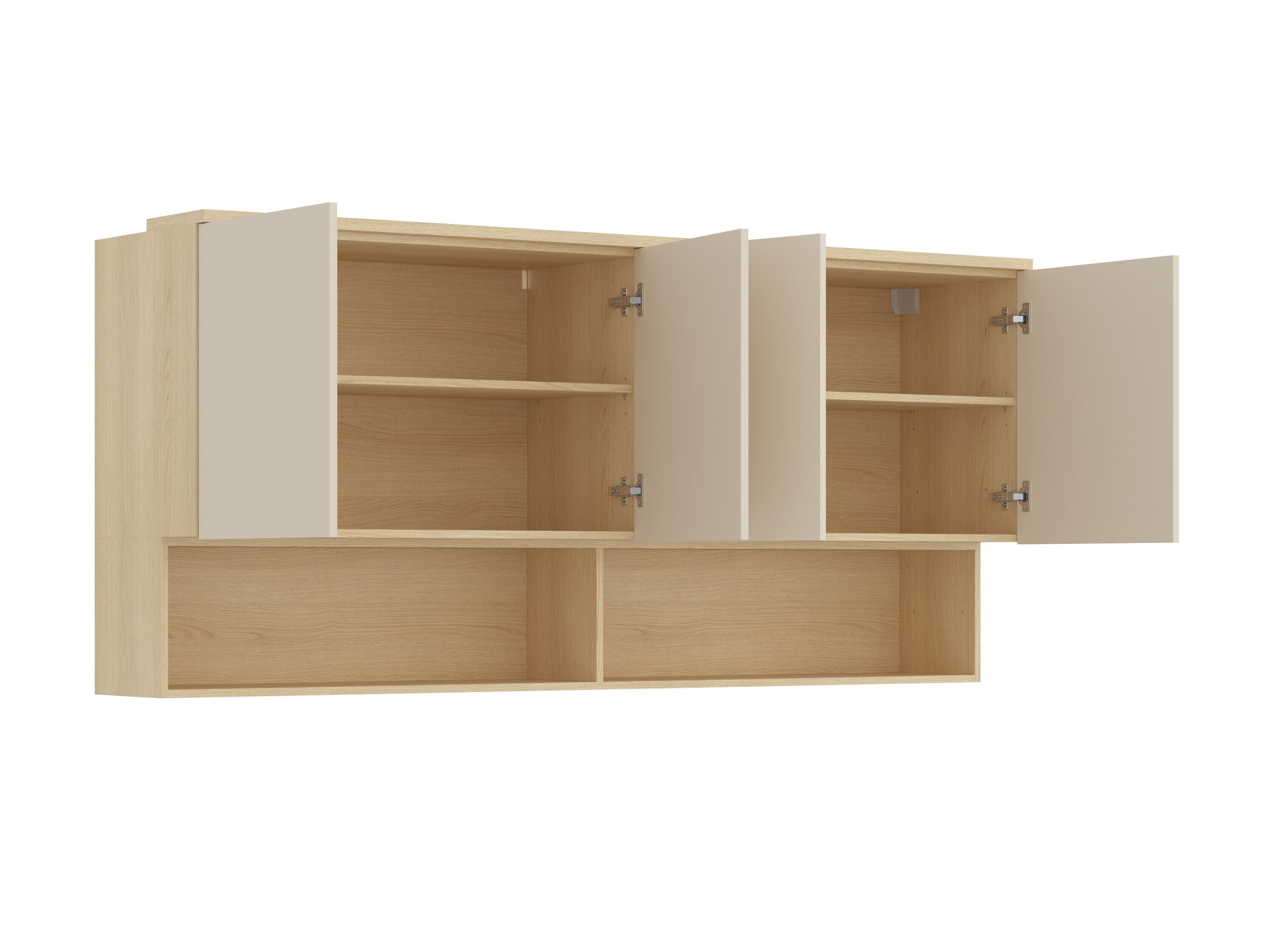Schlafzimmer-Set Nolcala 124 (Eichenholzoptik + Beige)