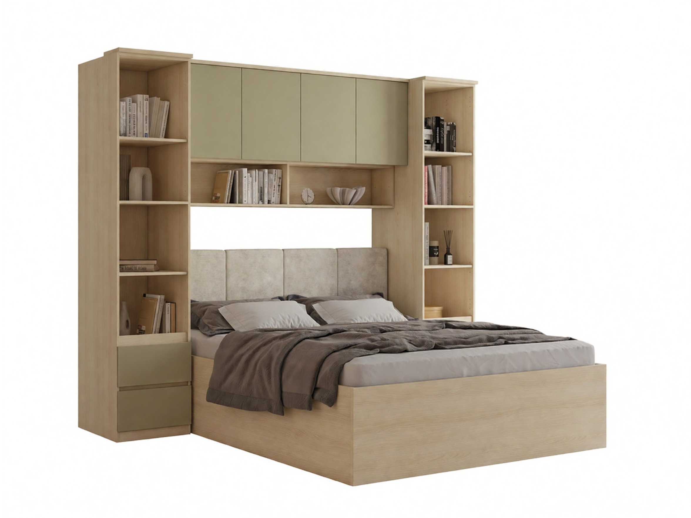 Schlafzimmer-Set Nolcala 124 (Eichenholzoptik + Eukalyptus)