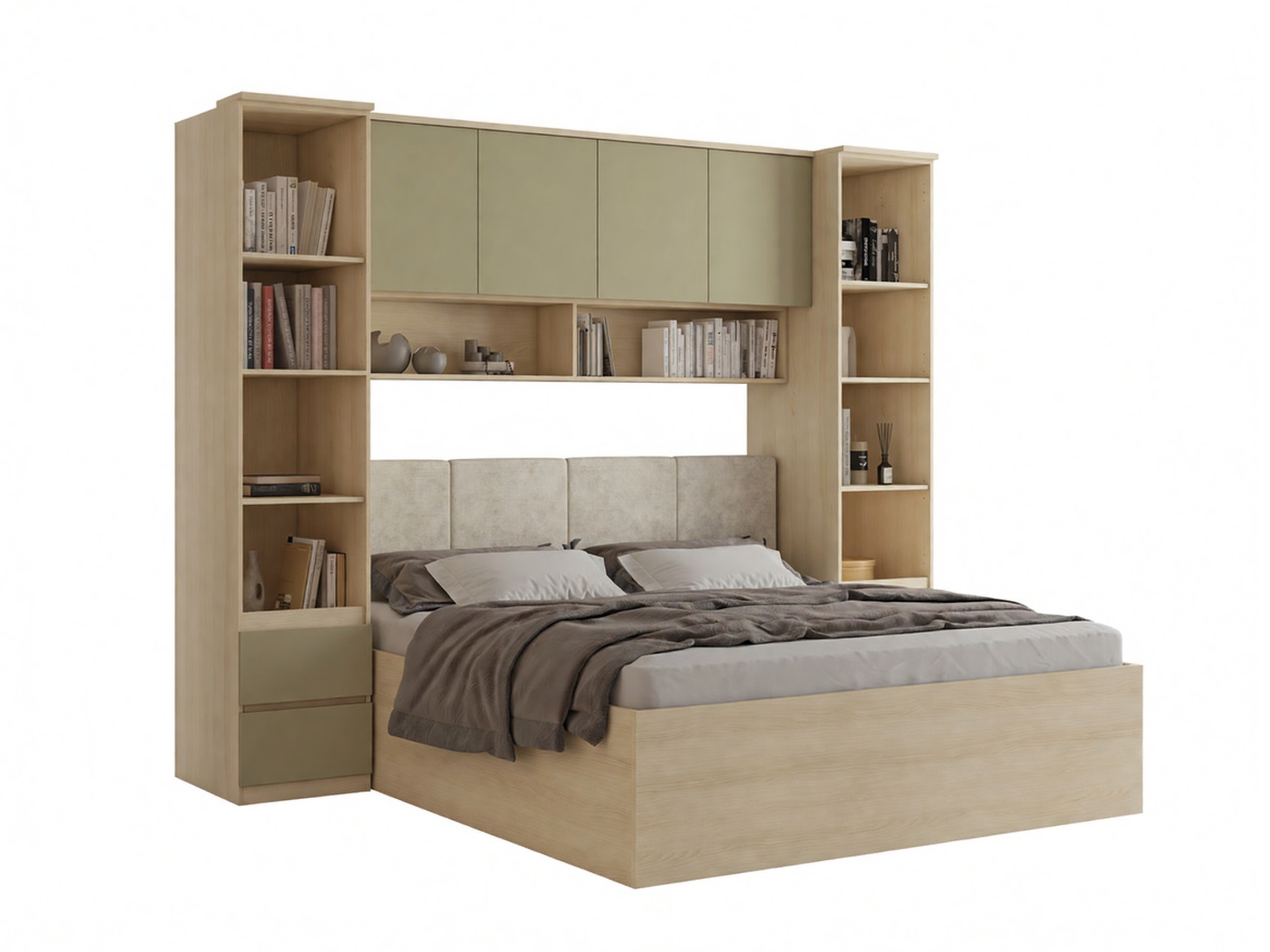 Schlafzimmer-Set Nolcala 124 (Eichenholzoptik + Eukalyptus)