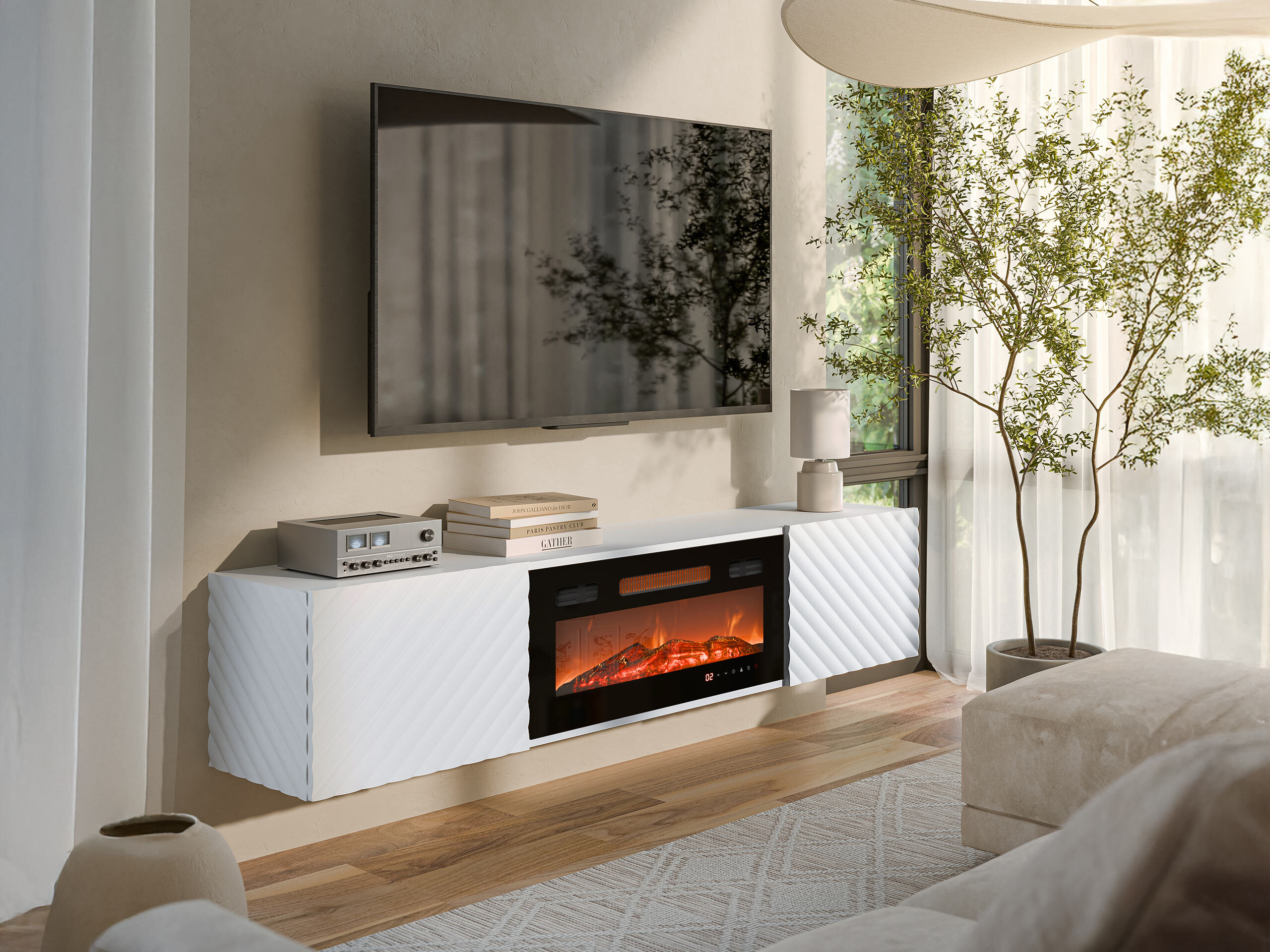 TV-Möbel Charlotte 207 (Weiß)