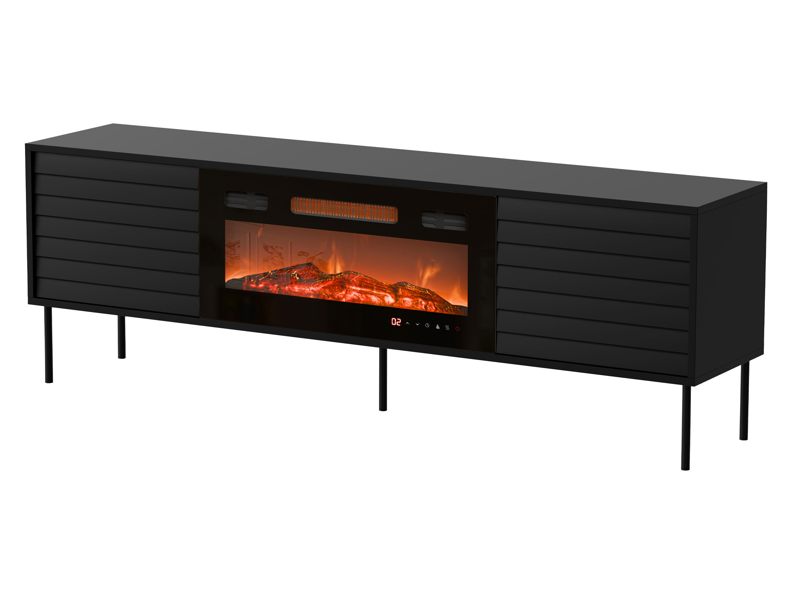 TV-Möbel Flosoru 108 (Schwarz)