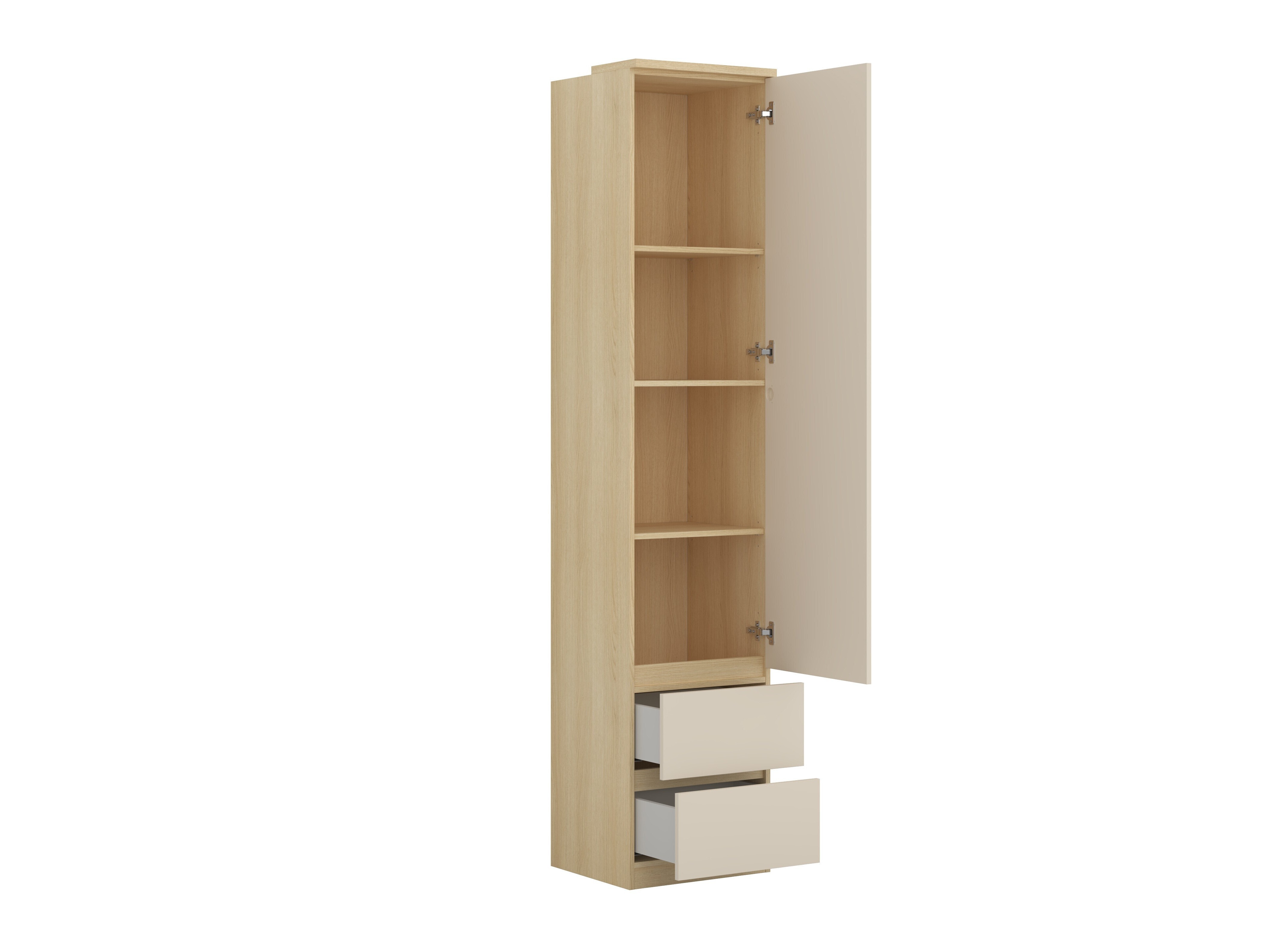 Schlafzimmer-Set Nolcala 125 (Eichenholzoptik + Beige)