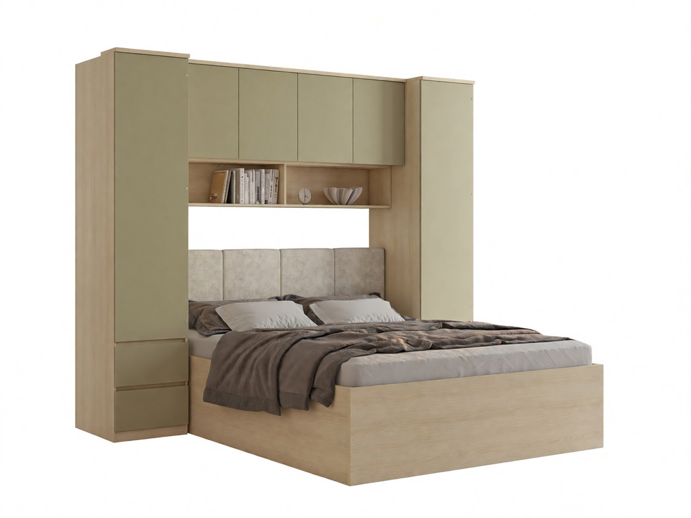 Schlafzimmer-Set Nolcala 125 (Eichenholzoptik + Eukalyptus)