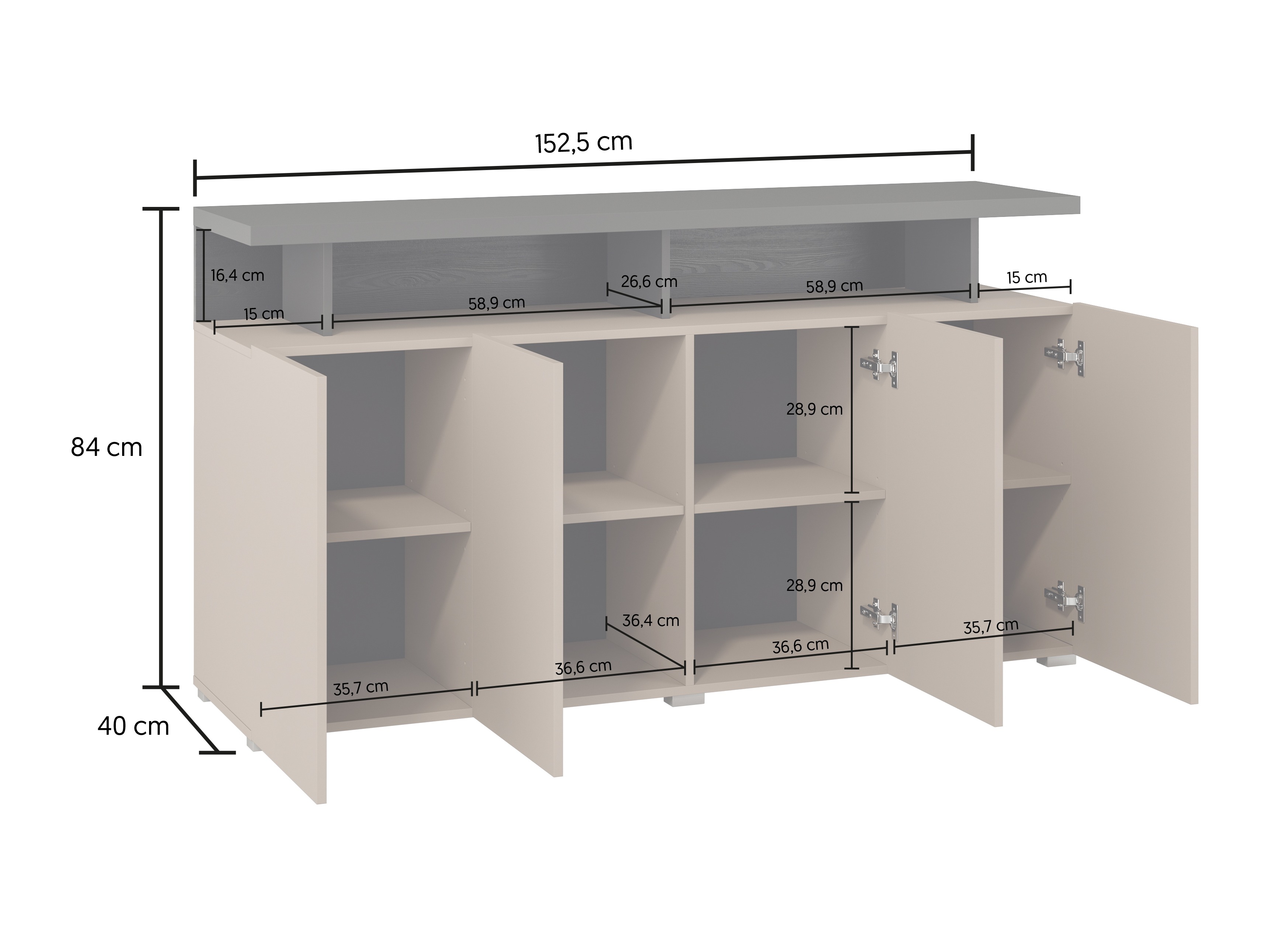 Sideboard Virvele 100 (Congo + Anthrazit)