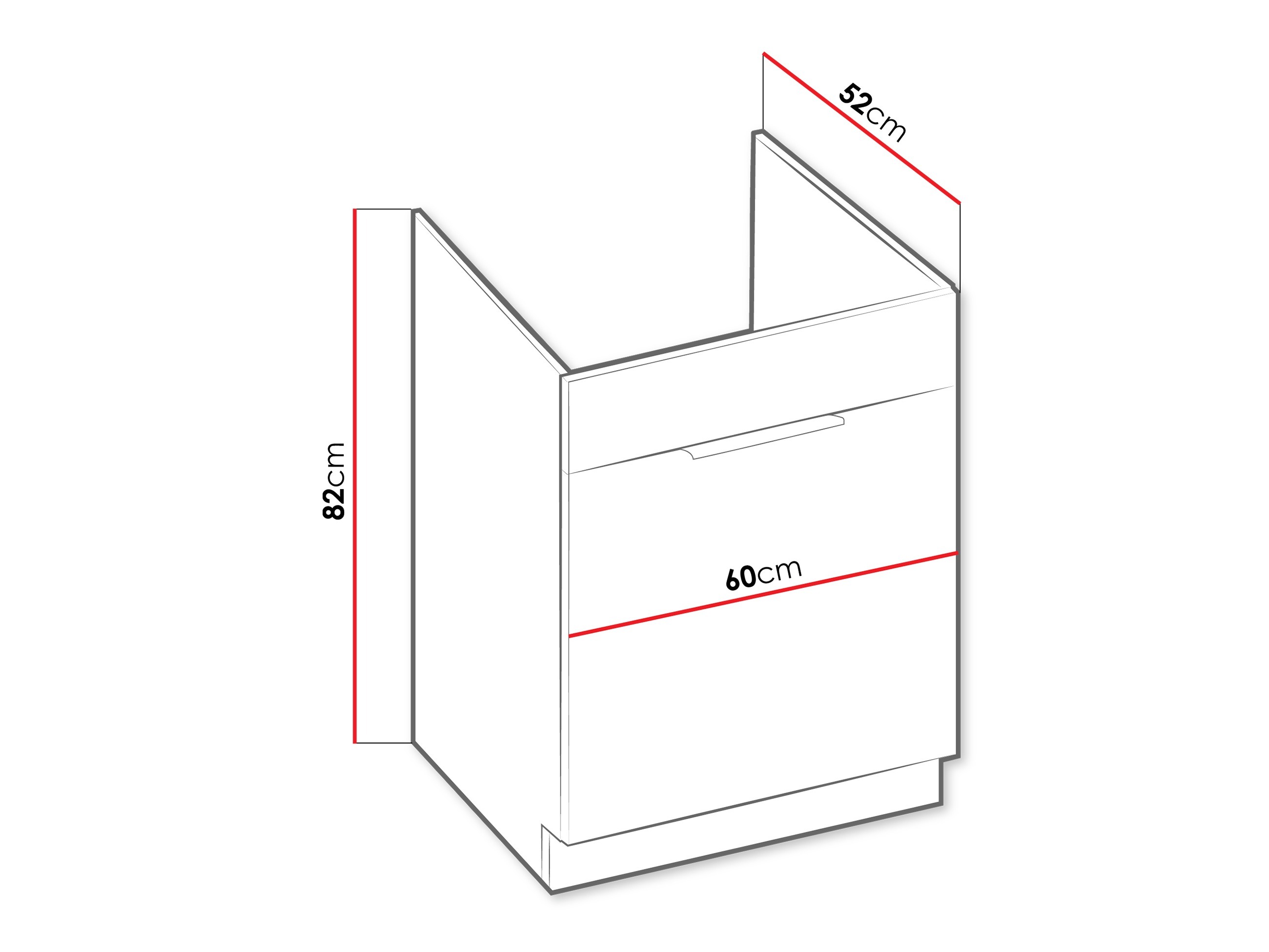 Modularer Waschbeckenunterschrank mit Schublade Sole 141