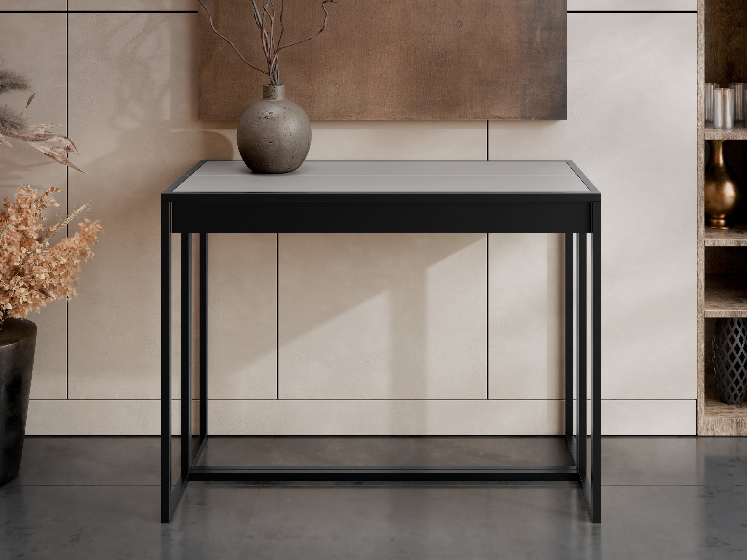 Tisch Buch Oswego 180 (Schwarz + Graphit)