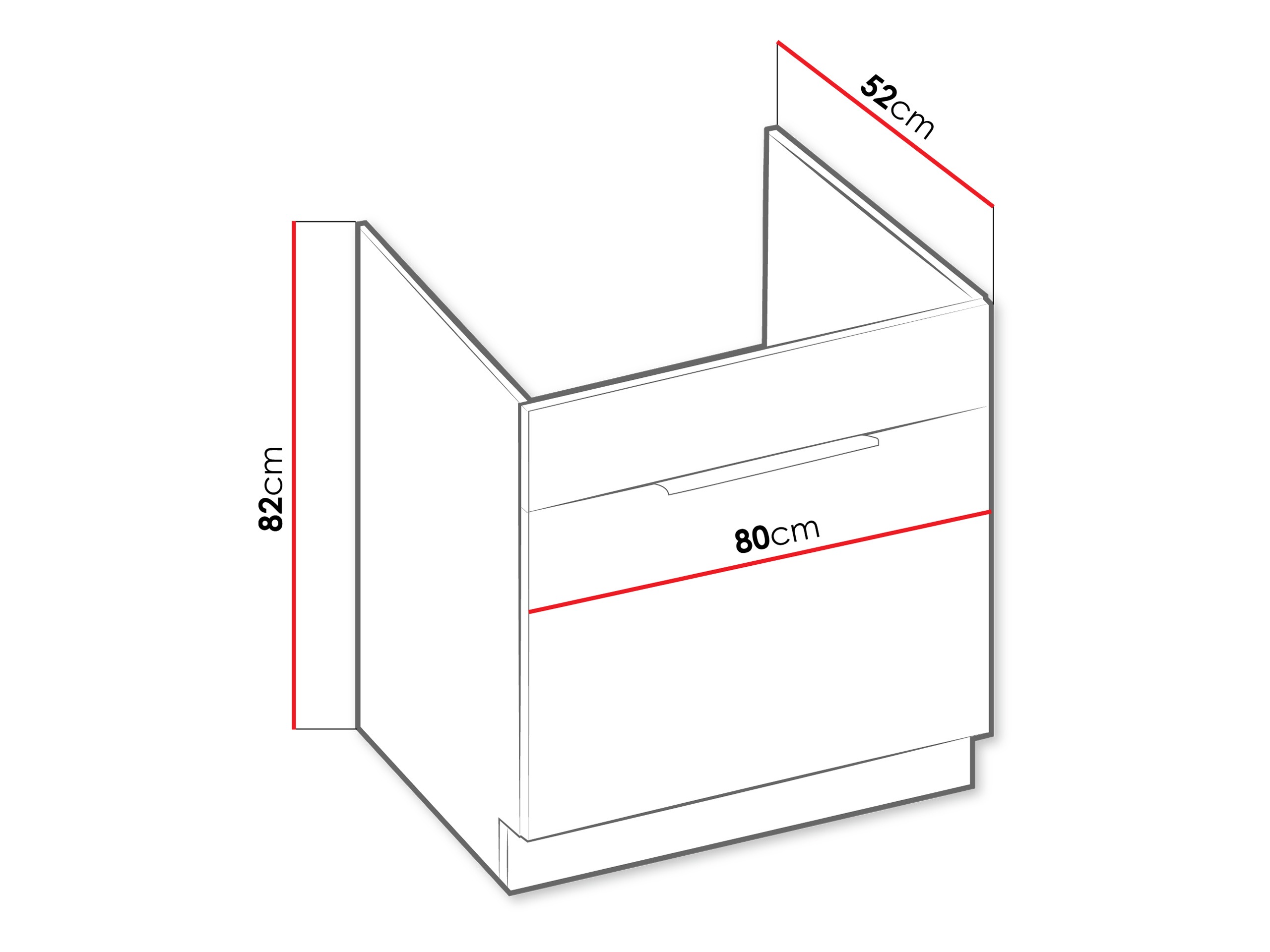 Modularer Waschbeckenunterschrank mit Schublade Sole 152