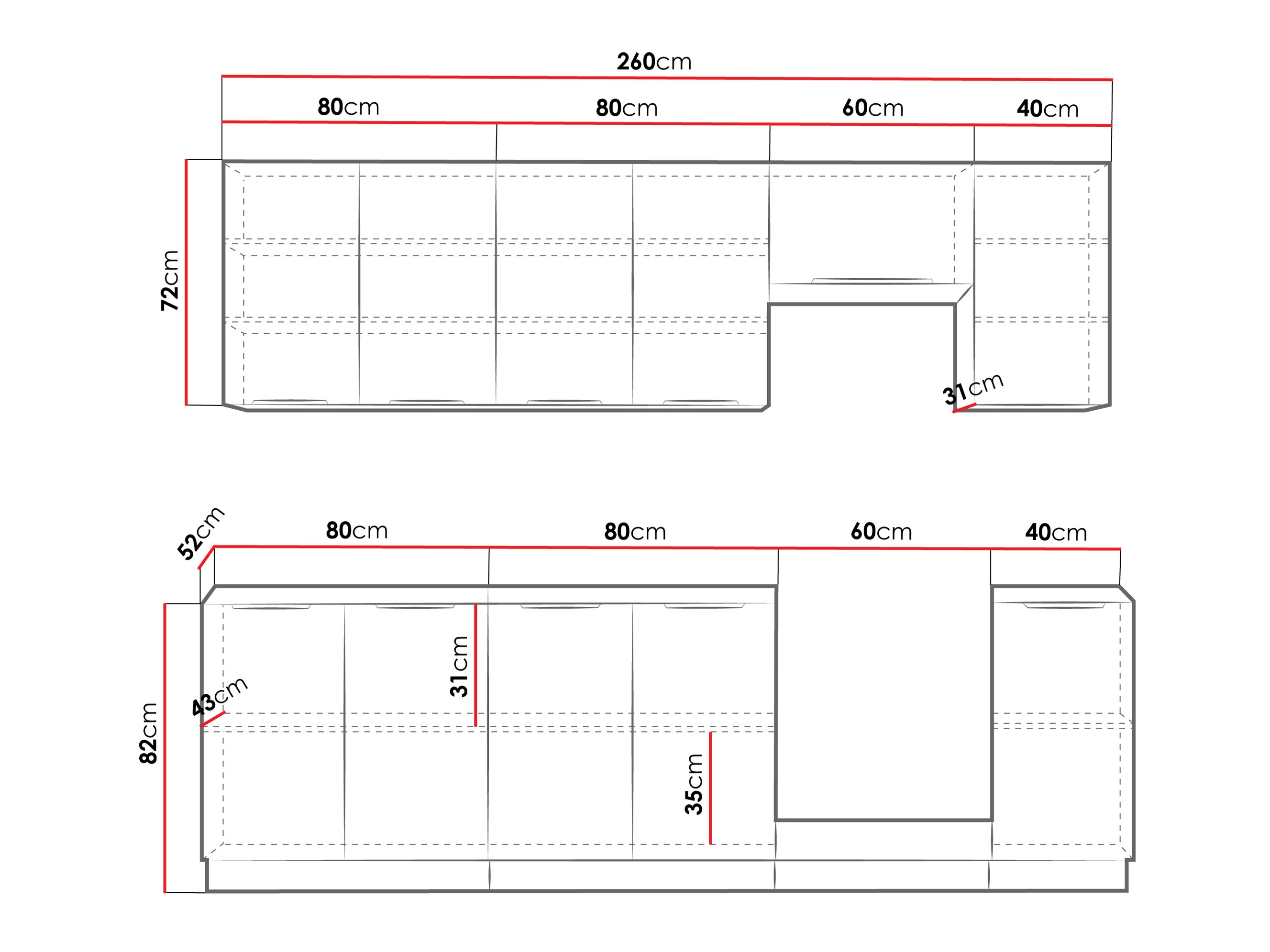 Modulares Küchenset Sole 158