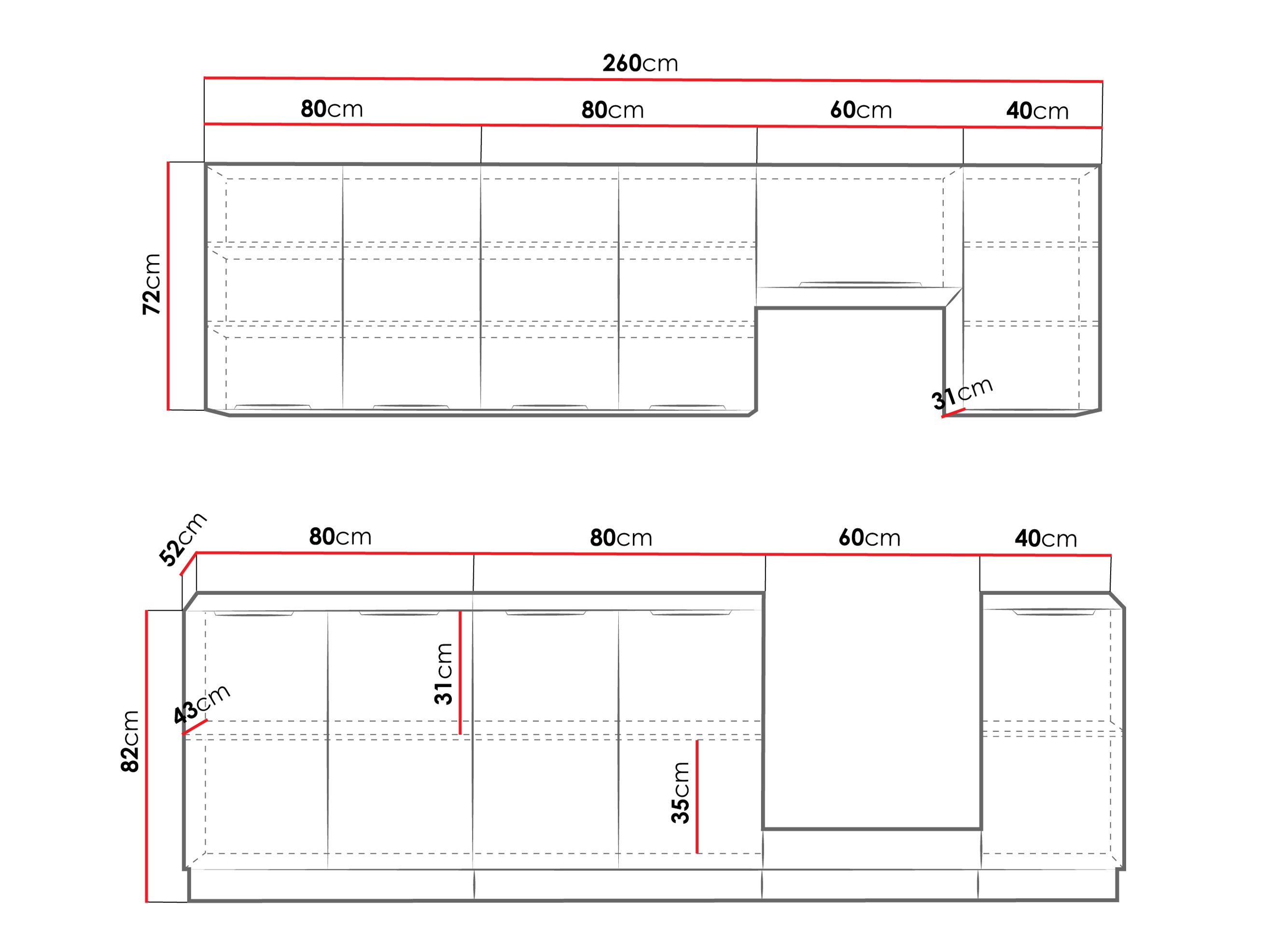Modulares Küchenset Sole 158