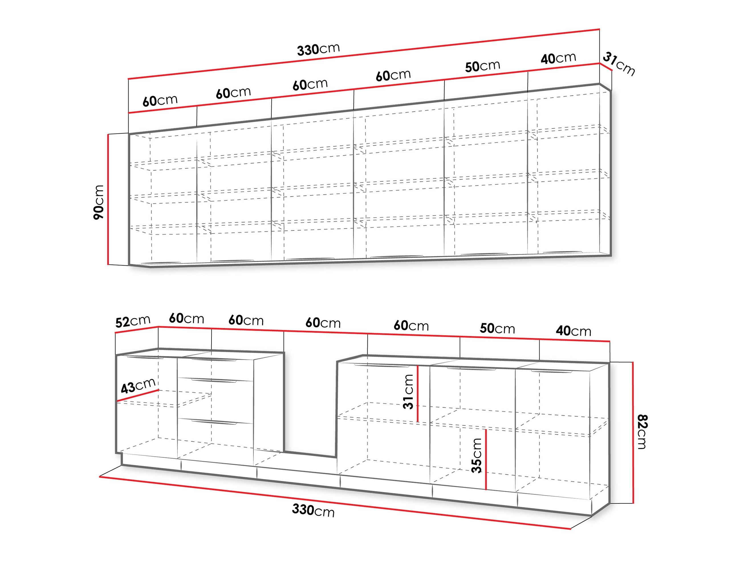Modulares Küchenset Sole 159