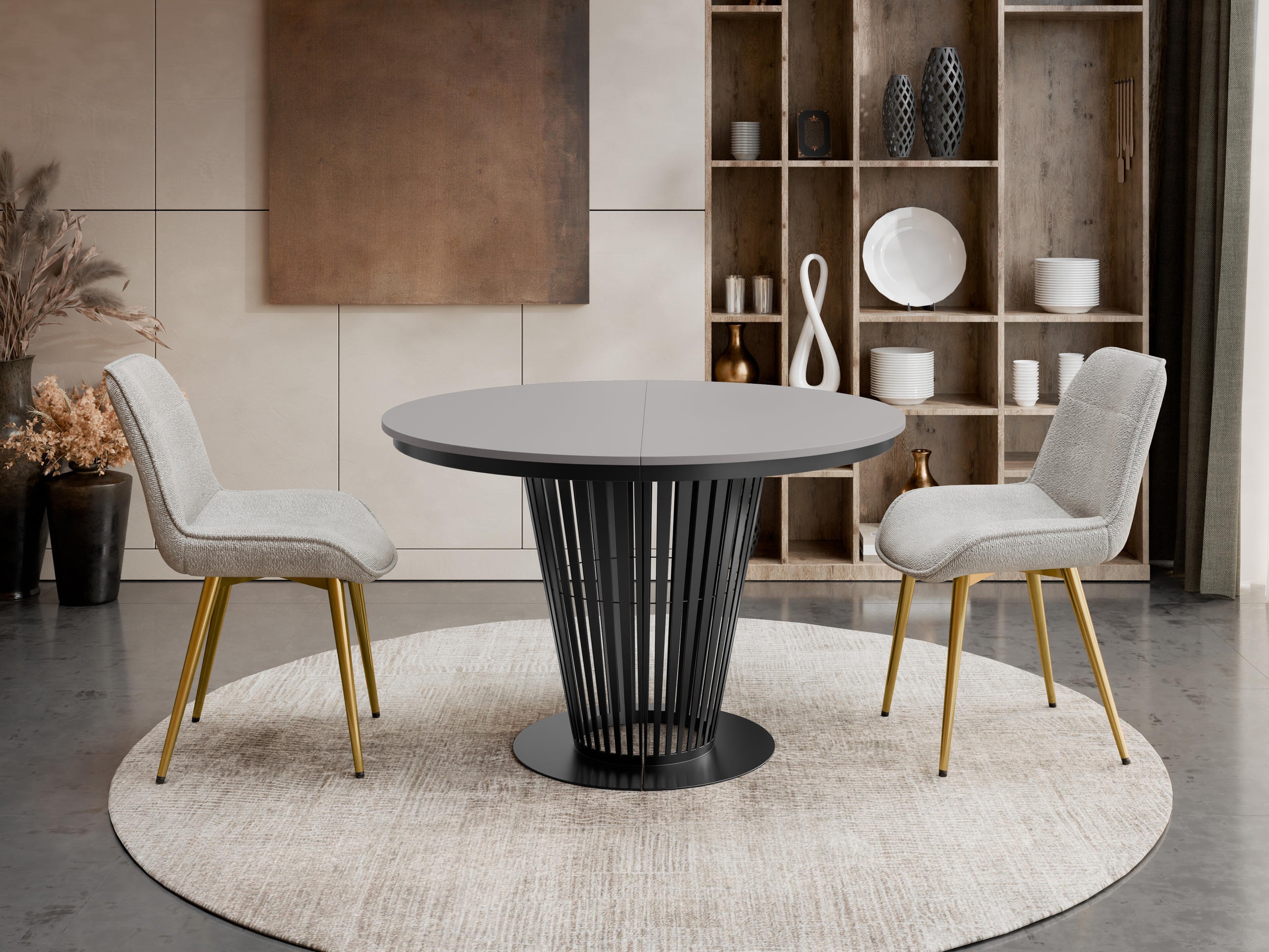 Tisch Oswego 179 (Schwarz + Graphit)