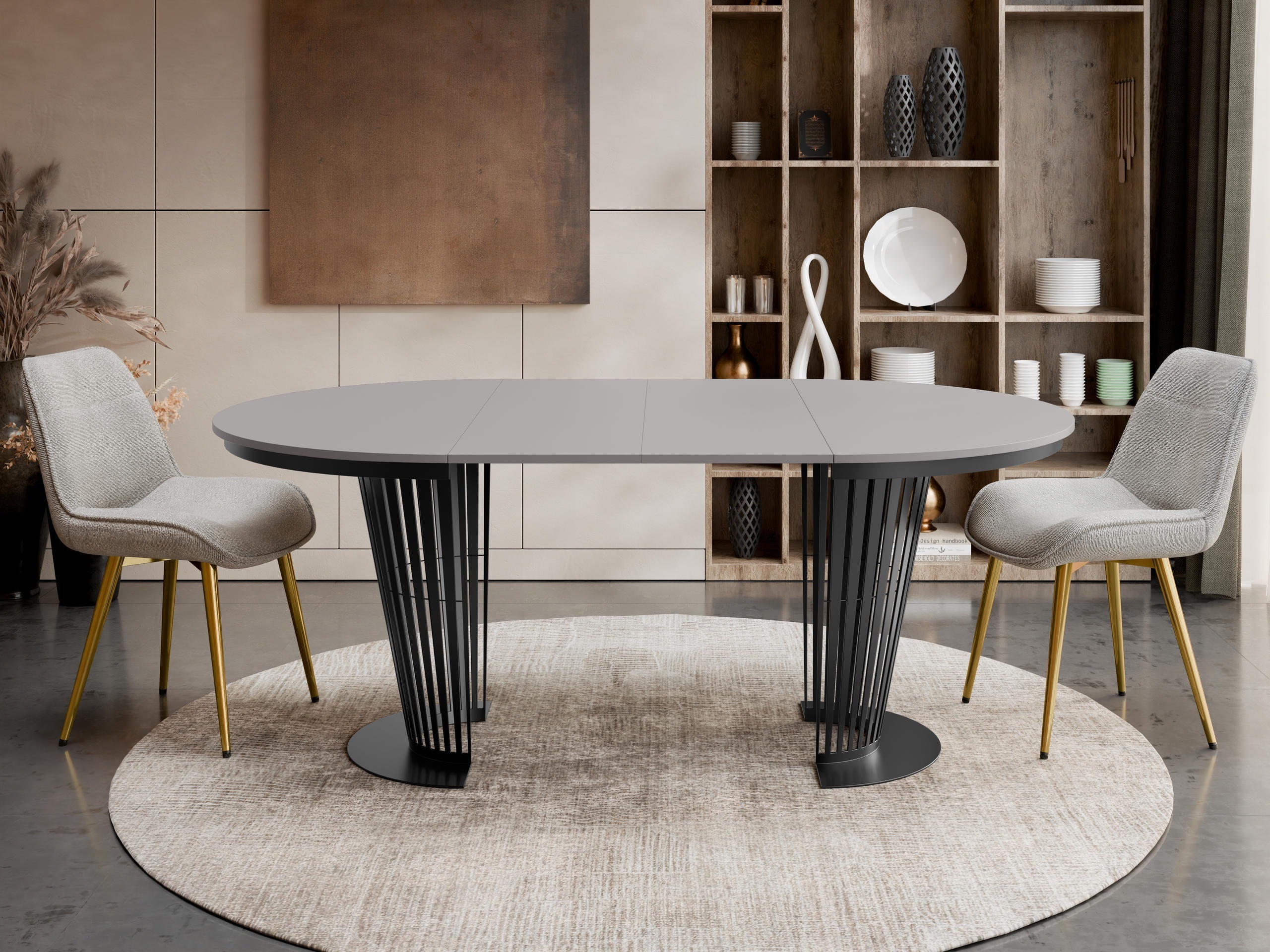 Tisch Oswego 179 (Schwarz + Graphit)