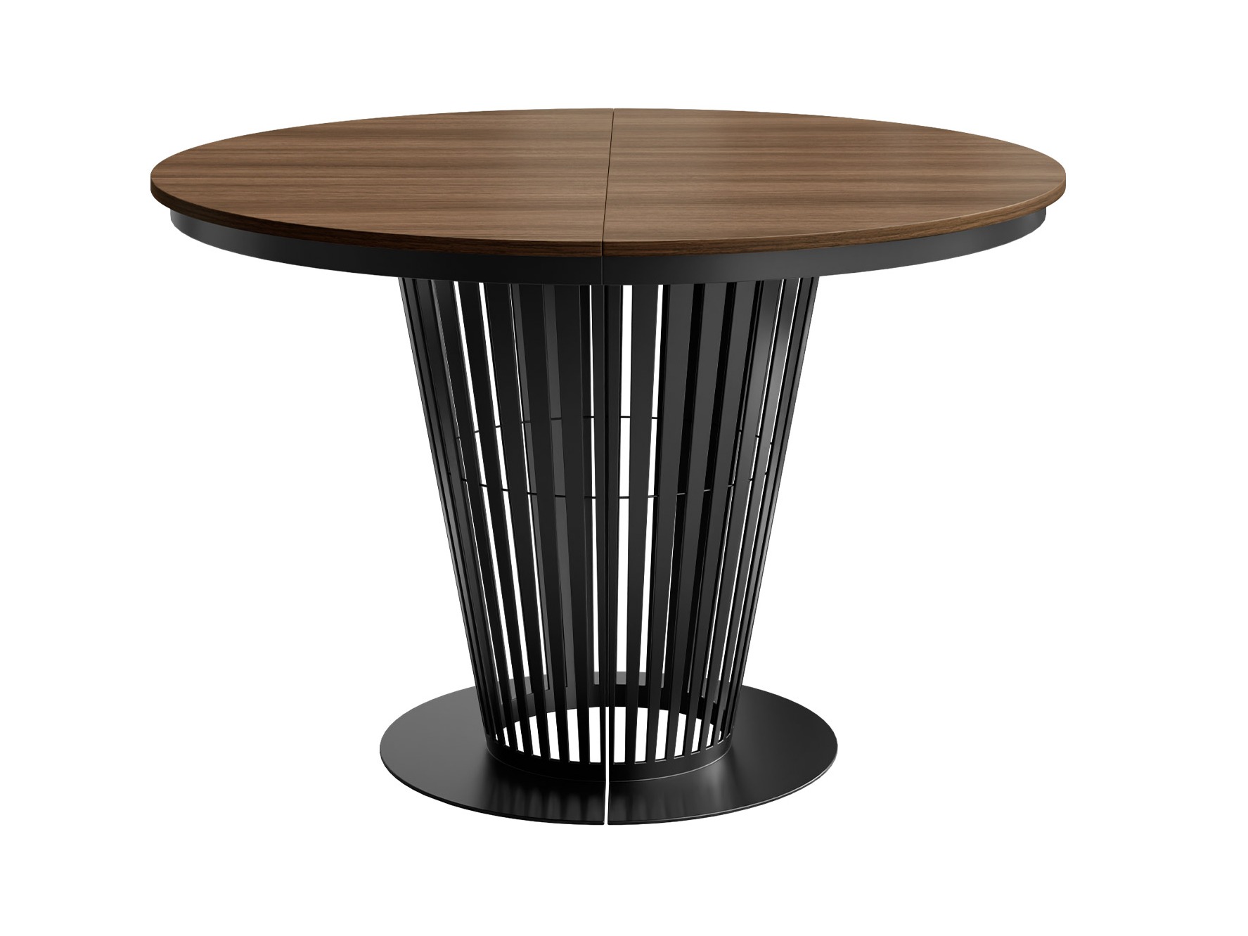 Tisch Oswego 179 (Schwarz + Nussholzoptik dunkel)