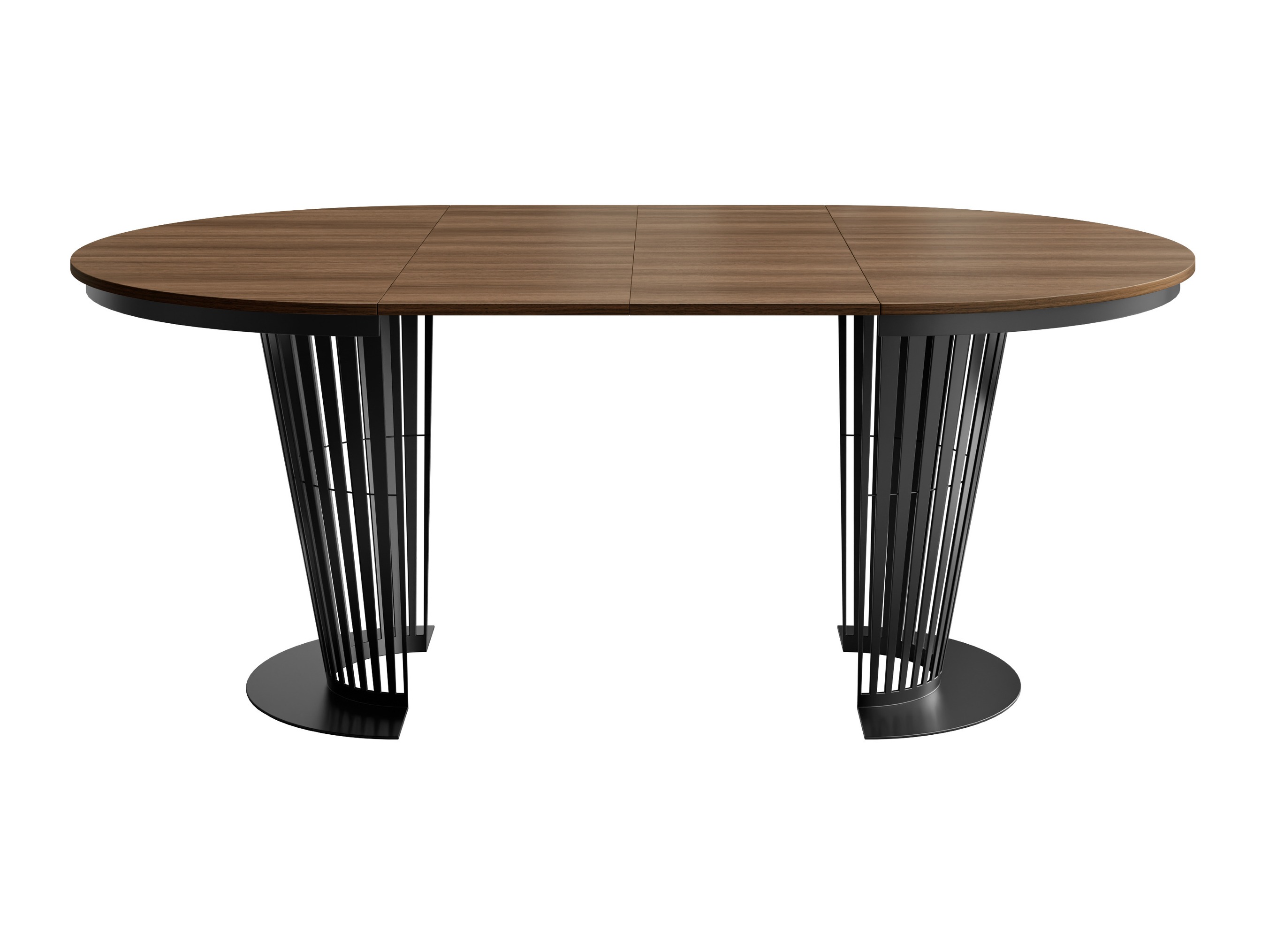 Tisch Oswego 179 (Schwarz + Nussholzoptik dunkel)