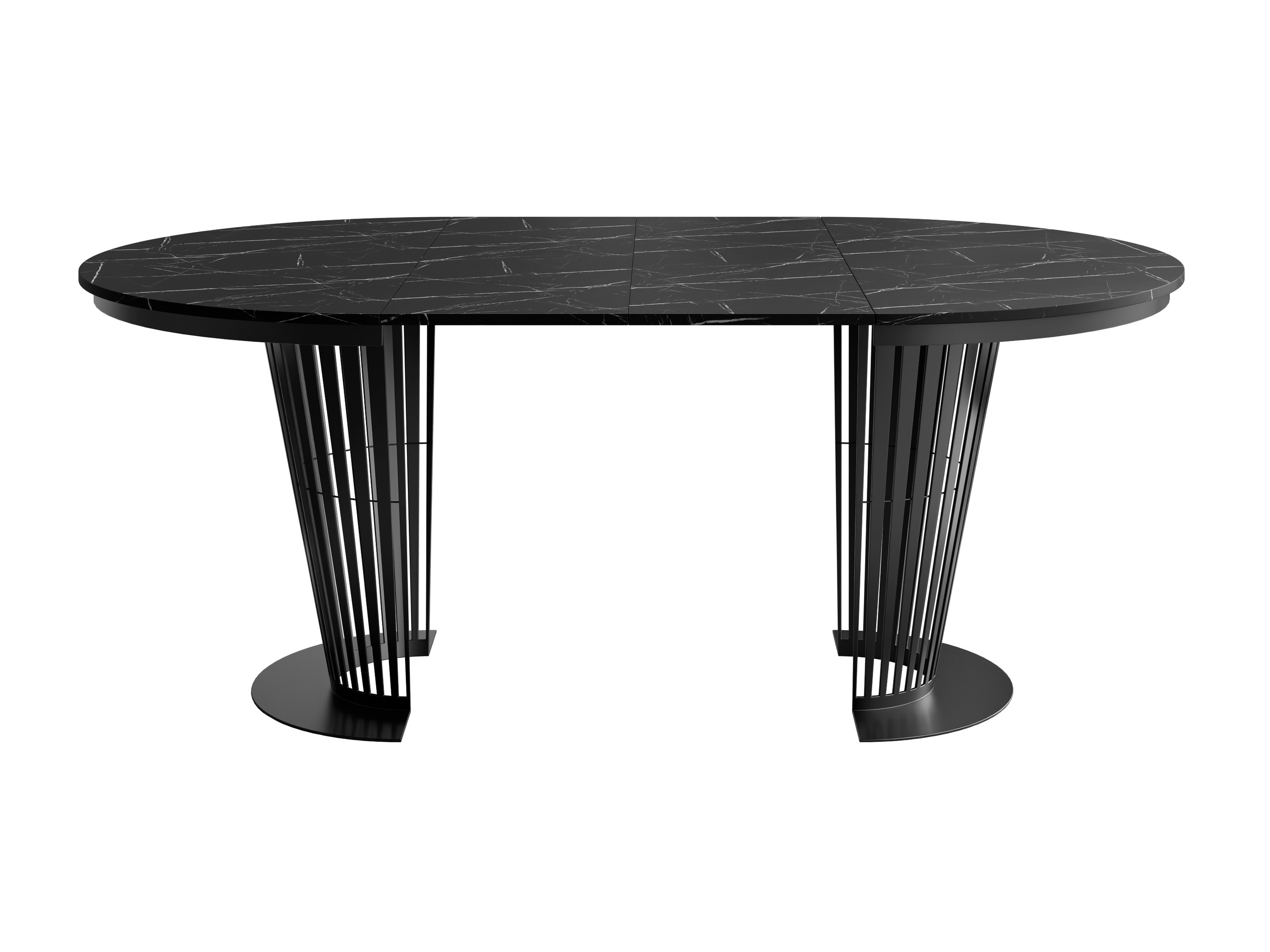 Tisch Oswego 179 (Schwarz + Schwarzer Marmor)