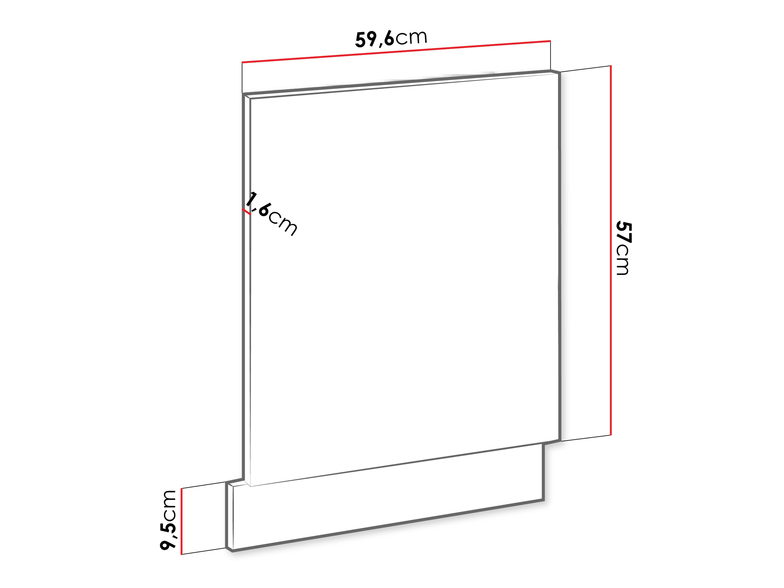 Tür für Geschirrspüler Sole 155