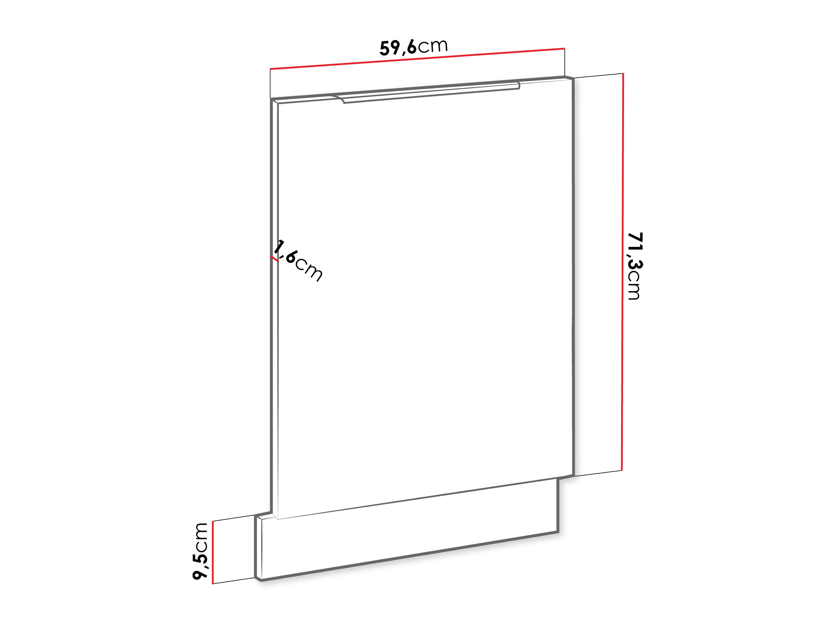 Tür für Geschirrspüler Sole 157