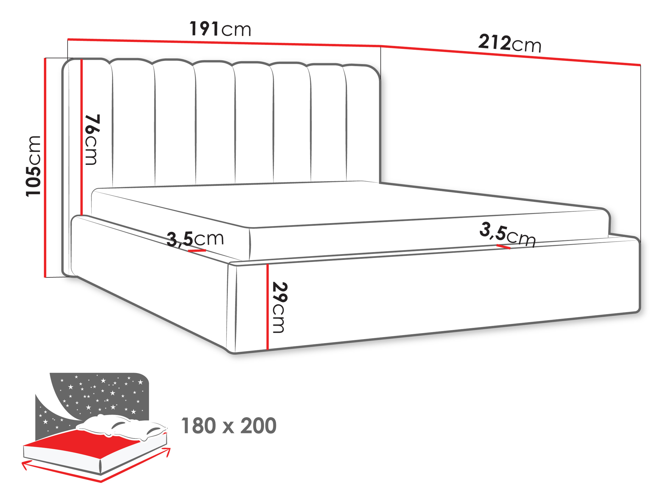 Bett ComfiDream Stylos (Margo 227.03)