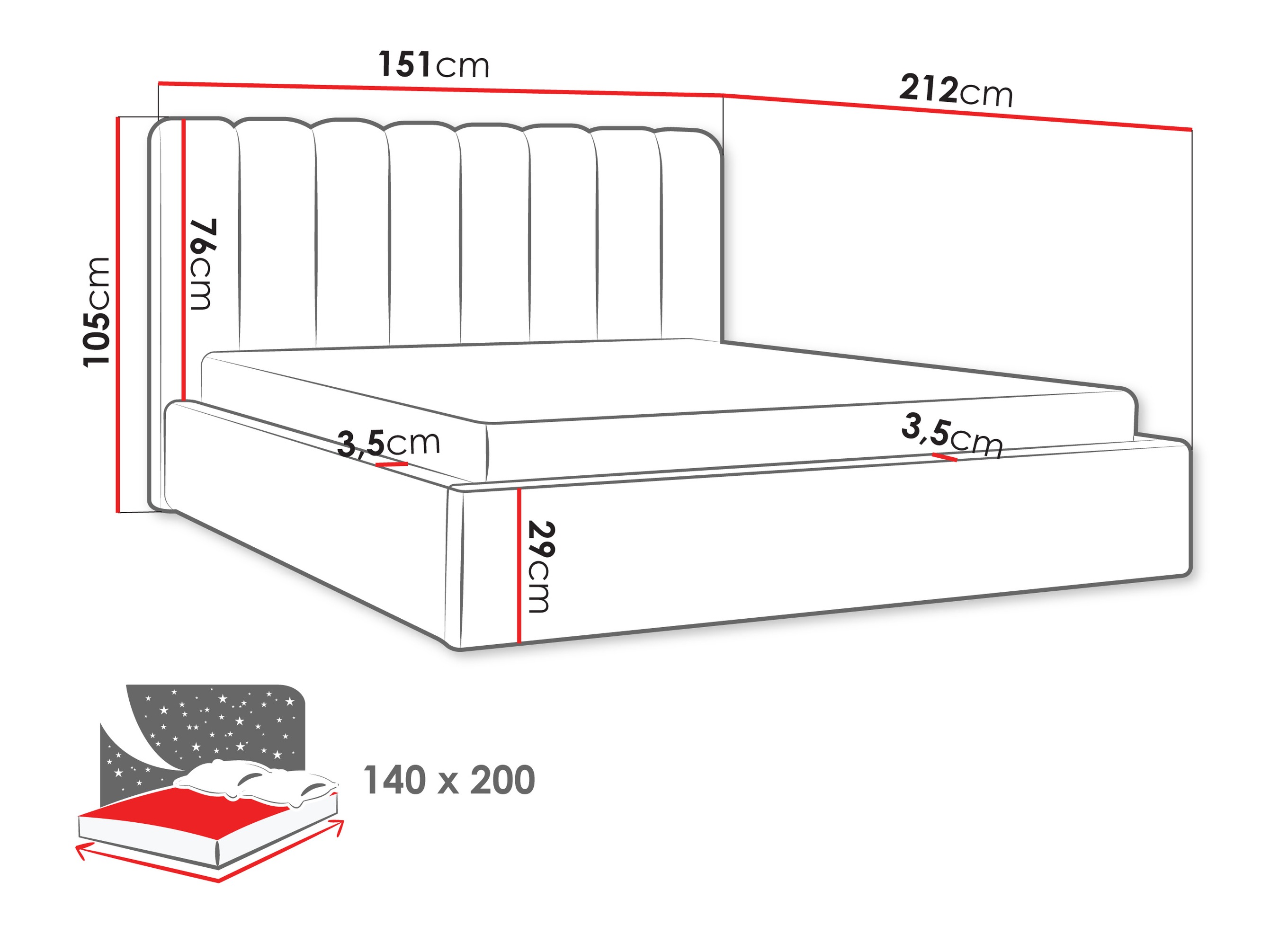 Bett ComfiDream 209 (Margo 227.04)