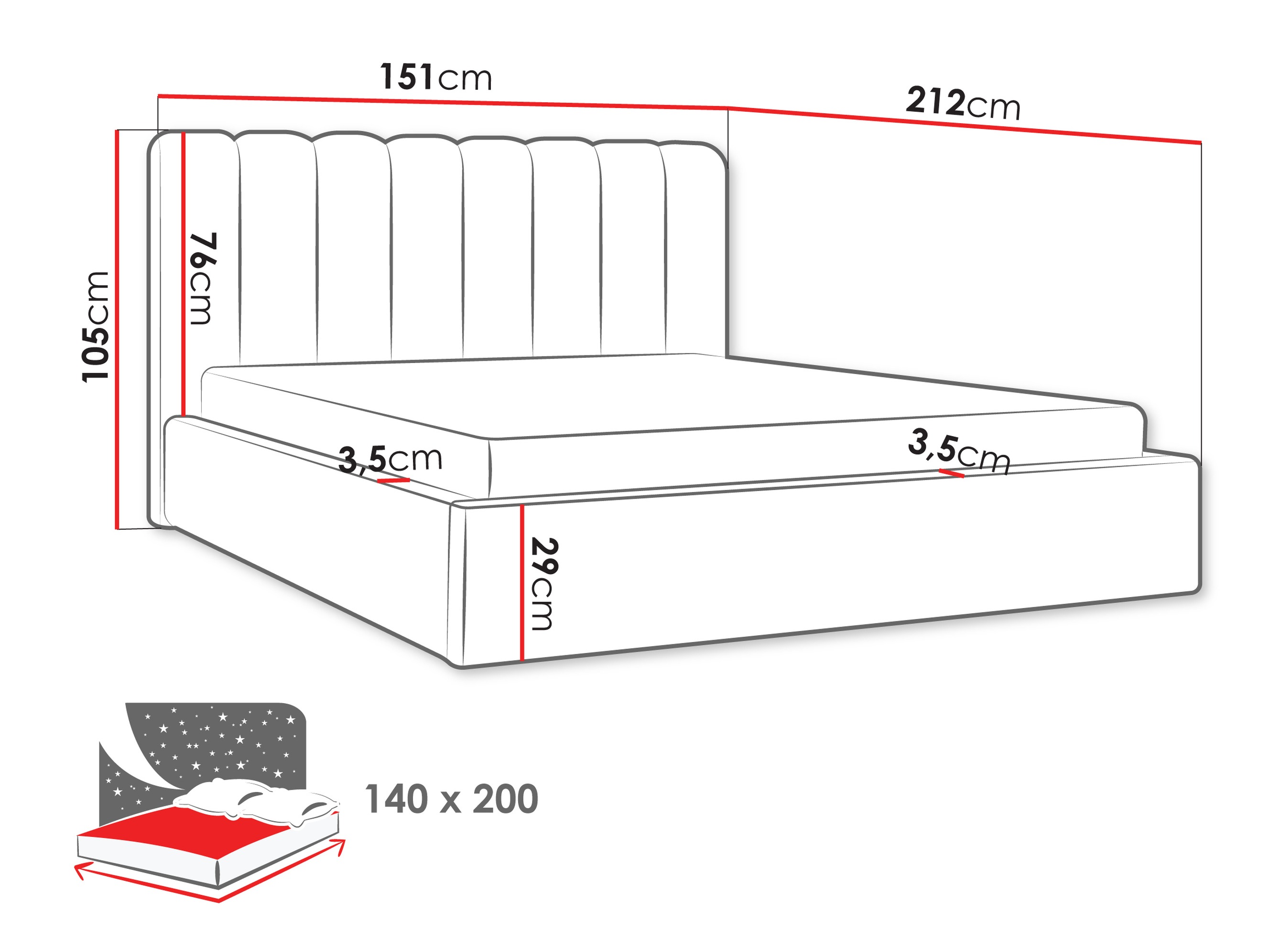 Bett ComfiDream Stylos (Margo 227.01)