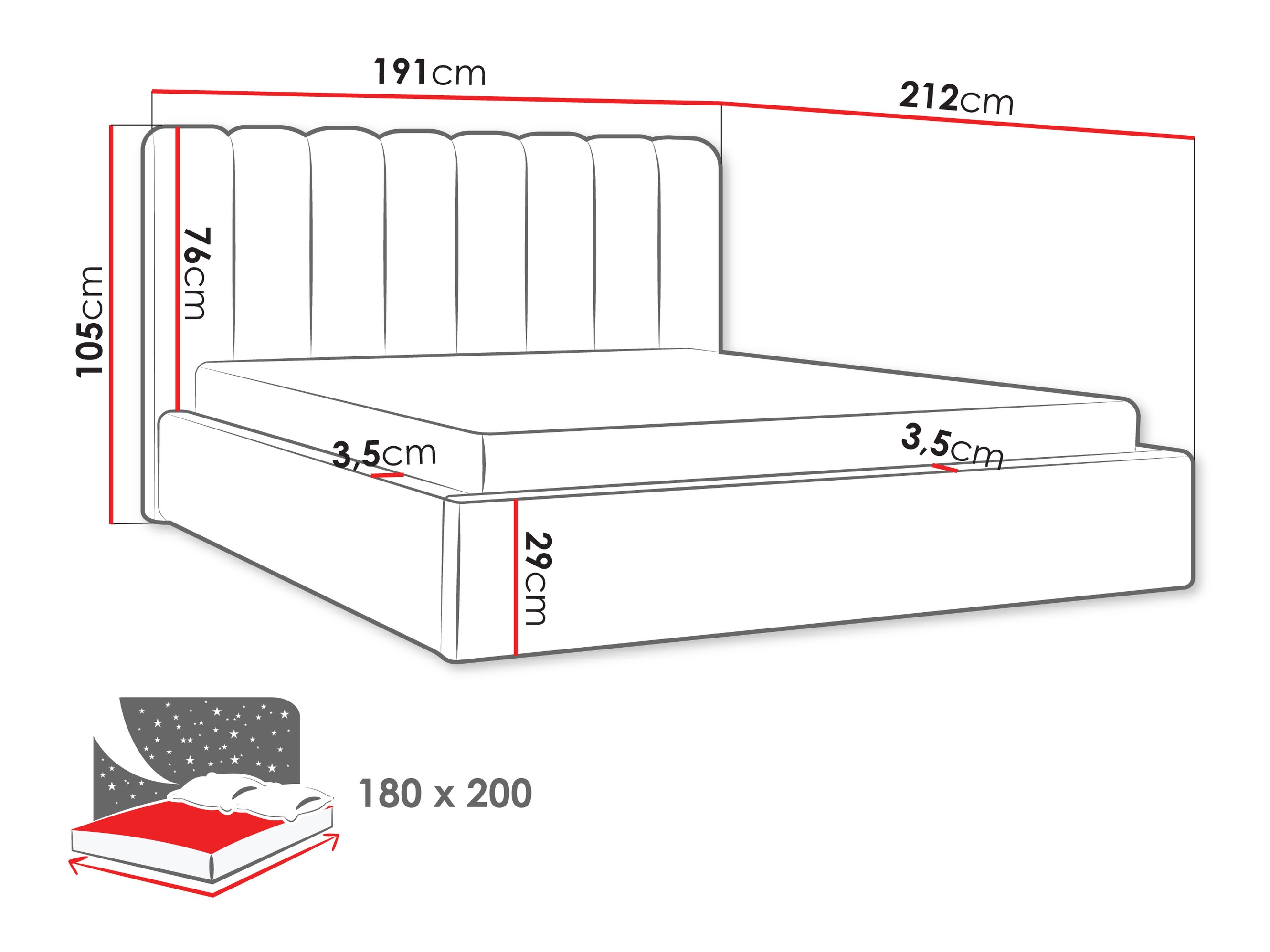 Bett ComfiDream Stylos (Margo 227.01)