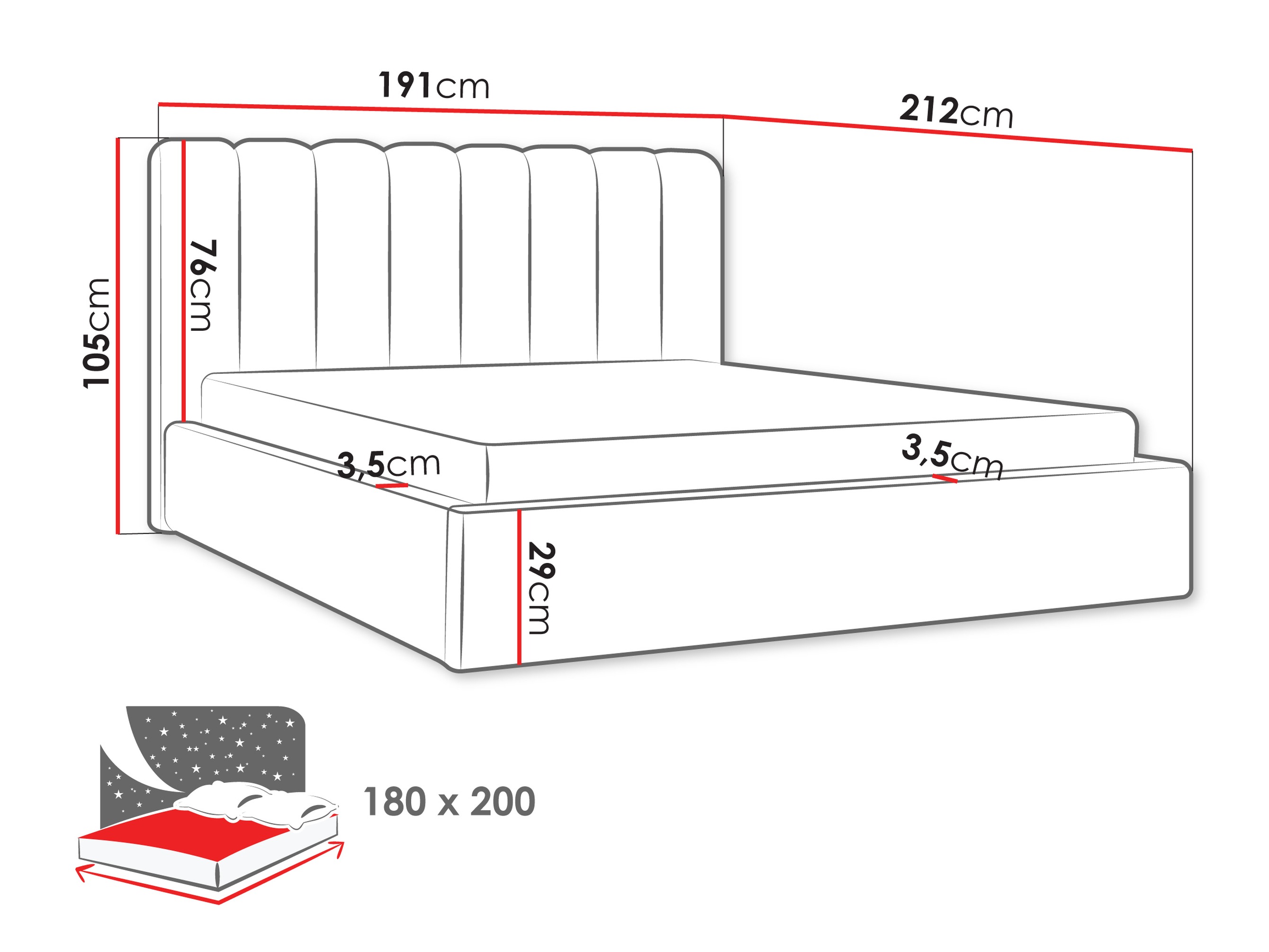 Bett ComfiDream Stylos (Margo 227.04)