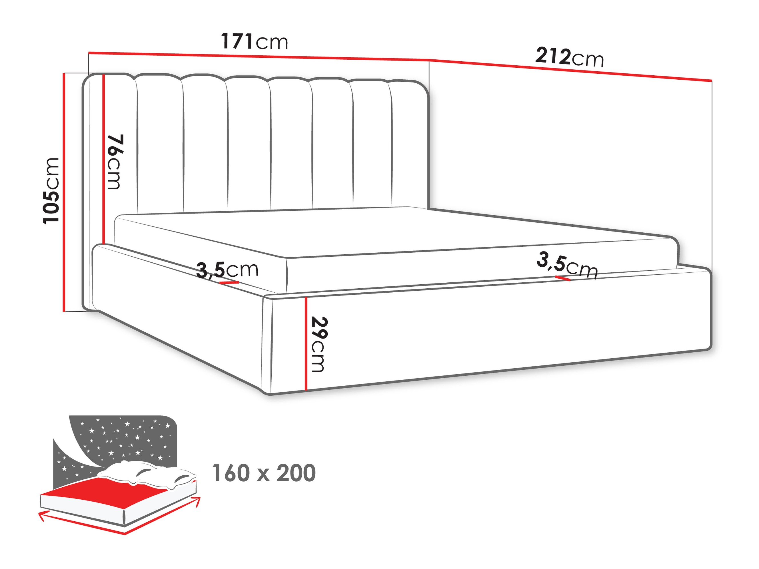 Bett ComfiDream Stylos (Margo 227.07)